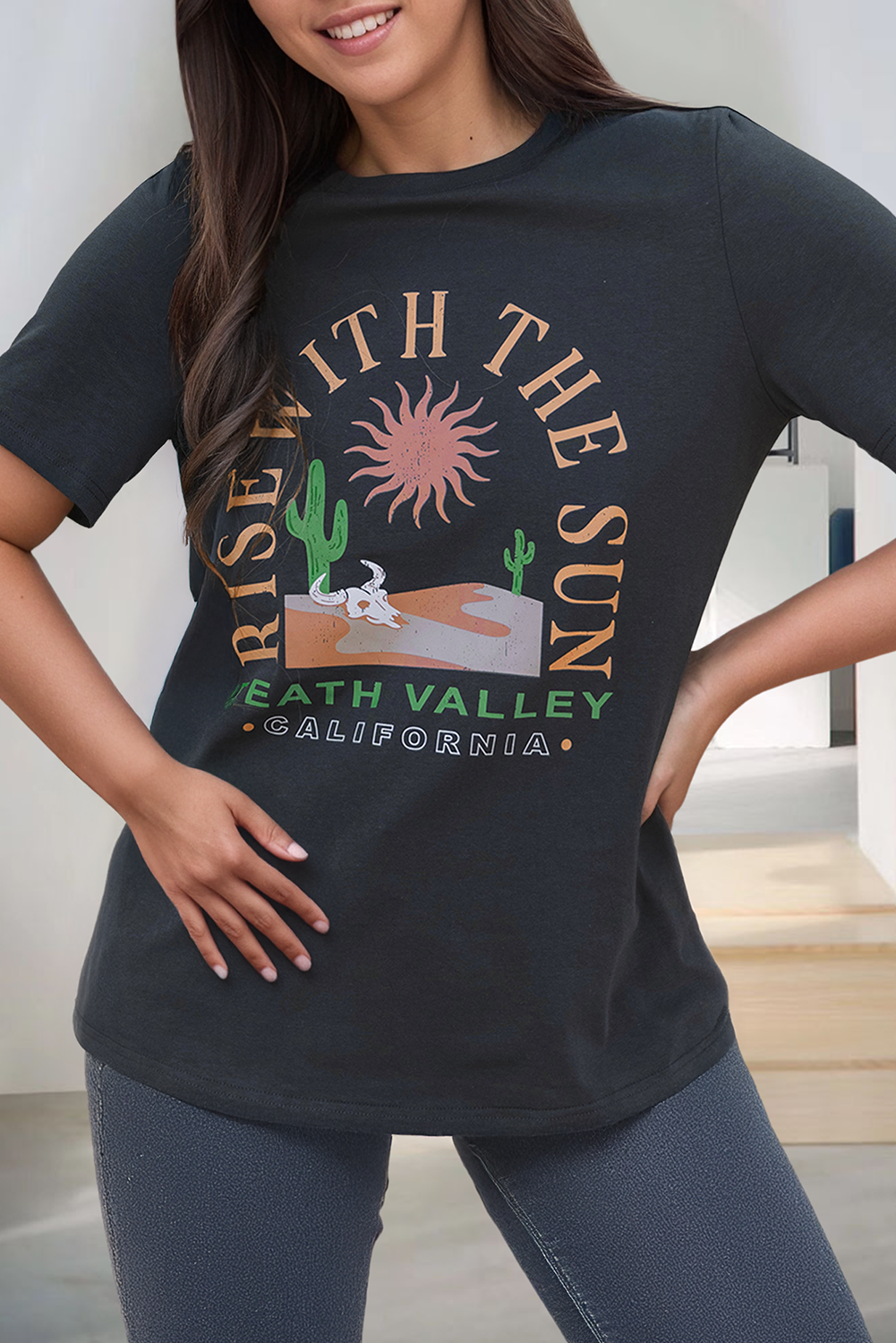 Rise with the Sun Western Fashion Graphic Tee (S-Xl) Hoodie, Sweatshirt | PodTeesHub.com