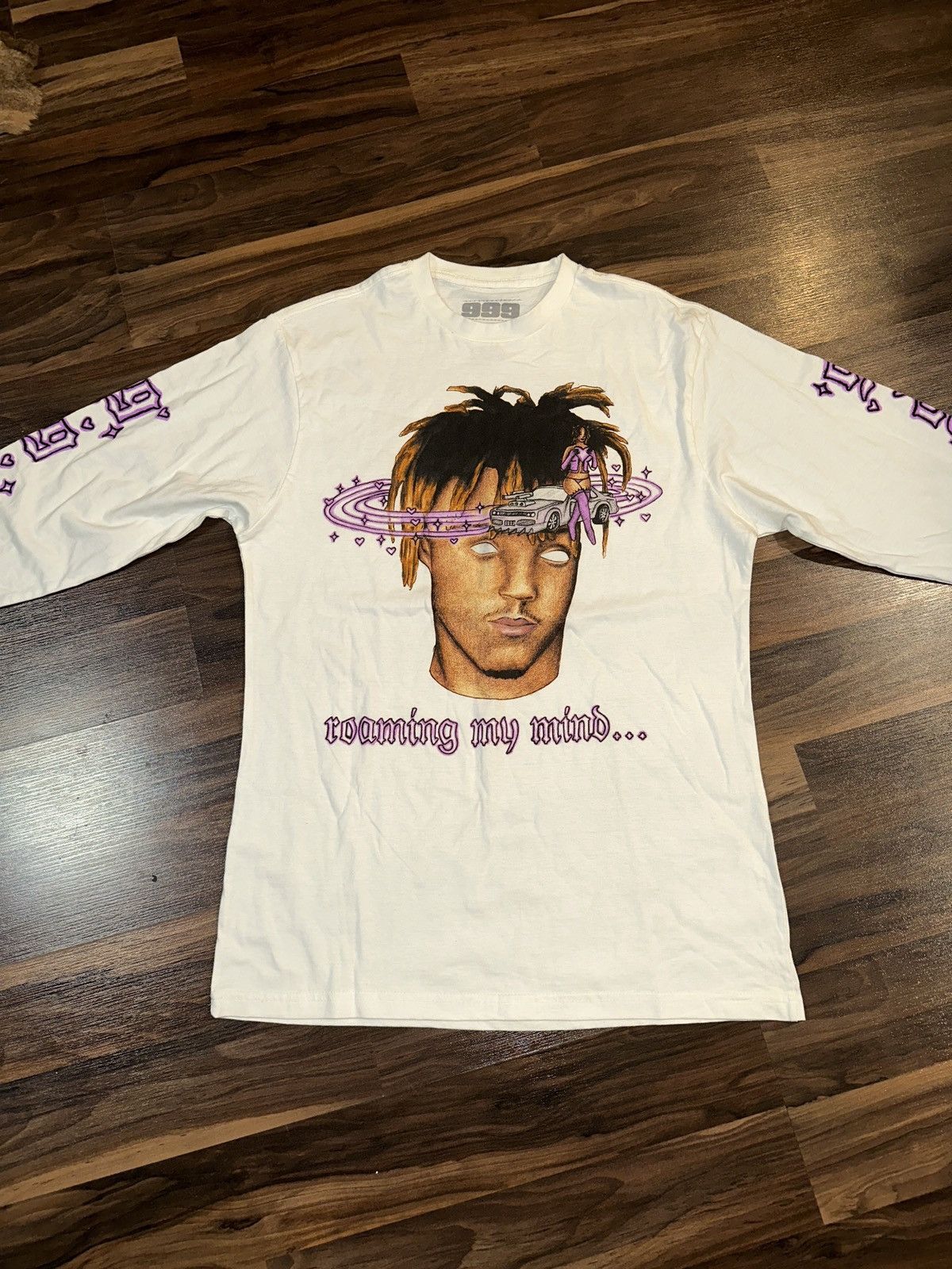 Rap Tees Juice Wrld World 999club Roaming My Mind Long Sleeve Tee M Hoodie, Sweatshirt | PodTeesHub.com