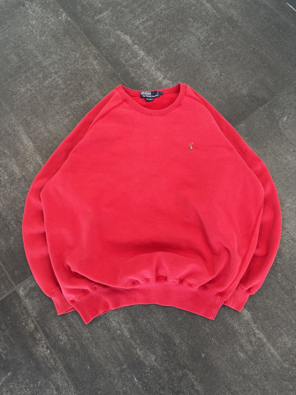 Polo Ralph Lauren Vintage 90 S Polo Ralph Lauren Crewneck Sweatshirt Large Red T-Shirts, Hoodie | PodTeesHub.com