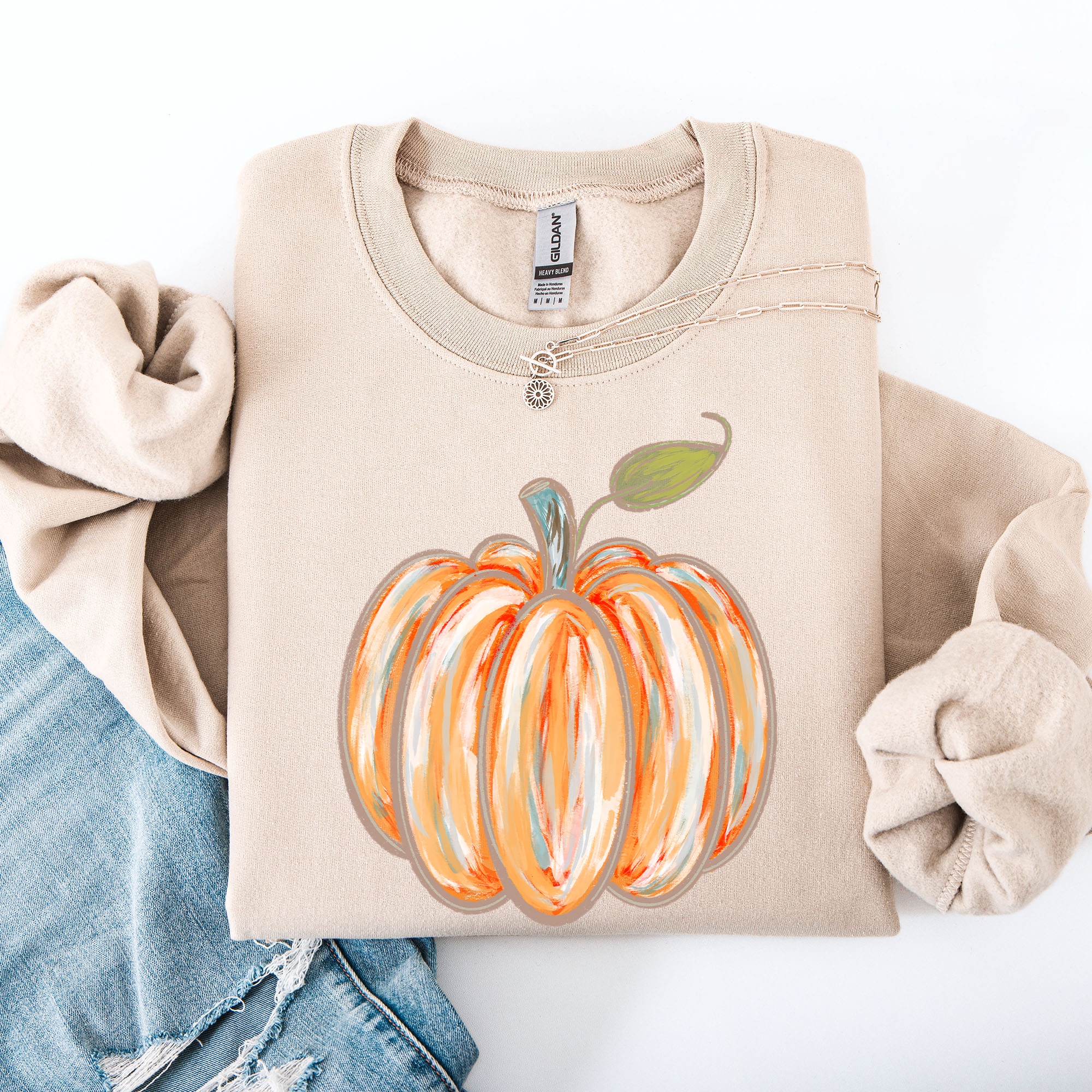 Watercolor Pumpkin, Halloween, Autumn, Fall Sweatshirt T-Shirts, Hoodie | PodTeesHub.com