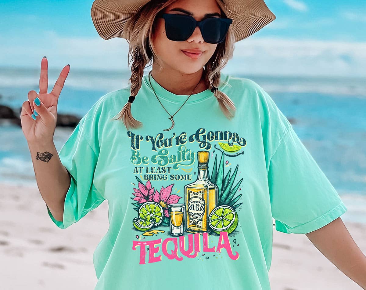 Salty Bring Tequila - Funny Summer Beach Comfort C T-Shirt Hoodie, Sweatshirt | PodTeesHub.com