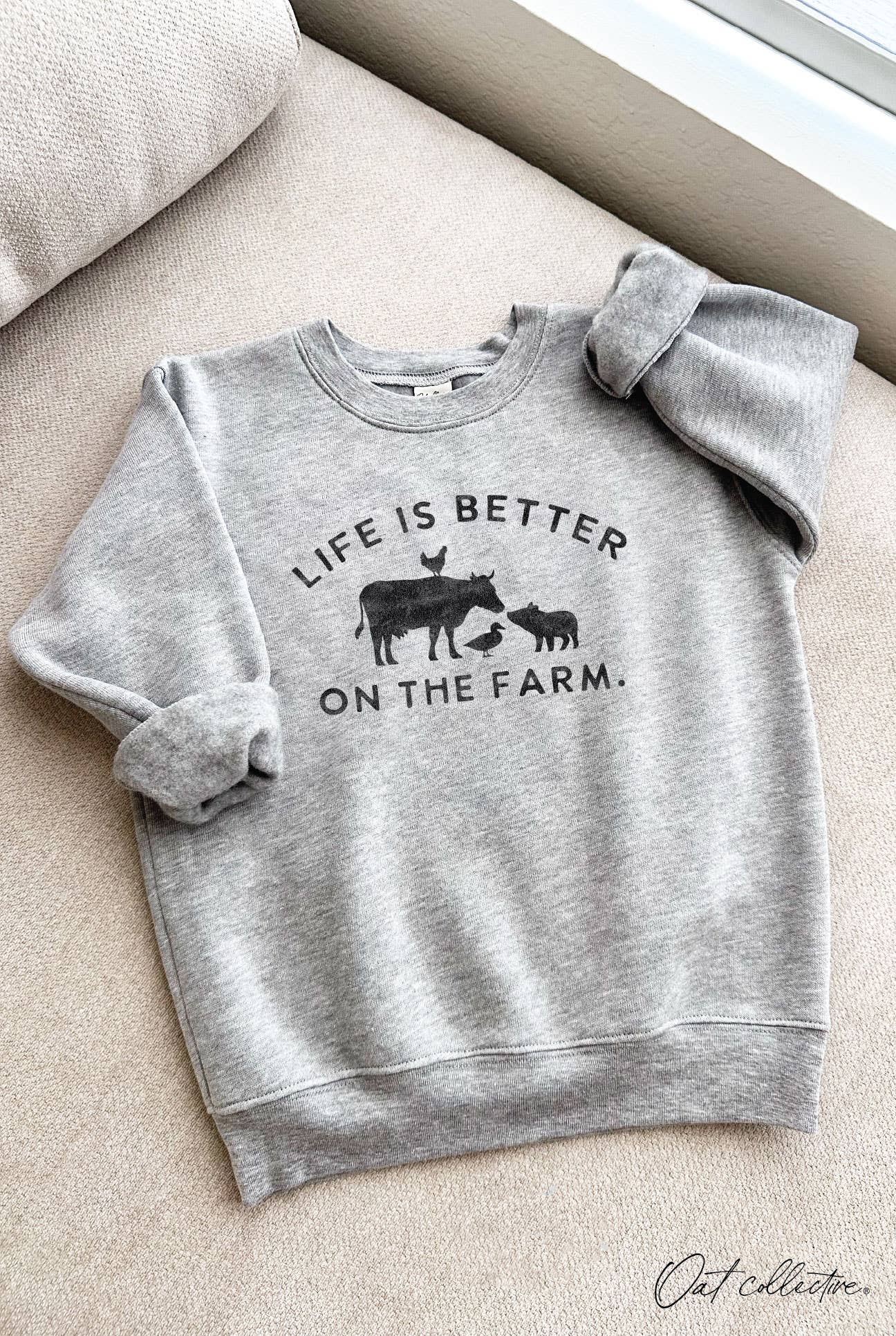 Life Is Better On the Farm Youth Unisex Graphic Sweatshirt T-Shirts, Hoodie | PodTeesHub.com