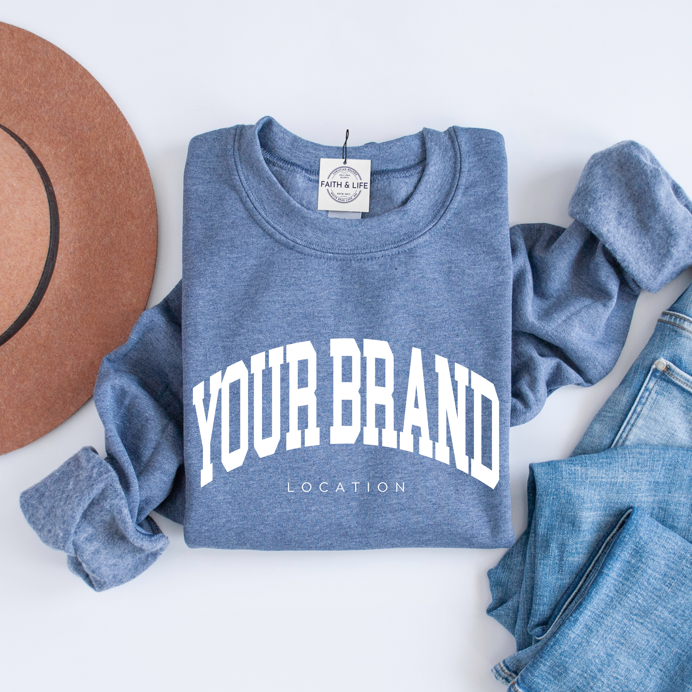 Custom Logo Athletic Wear Crewneck Sweatshirt T-Shirts, Hoodie | PodTeesHub.com