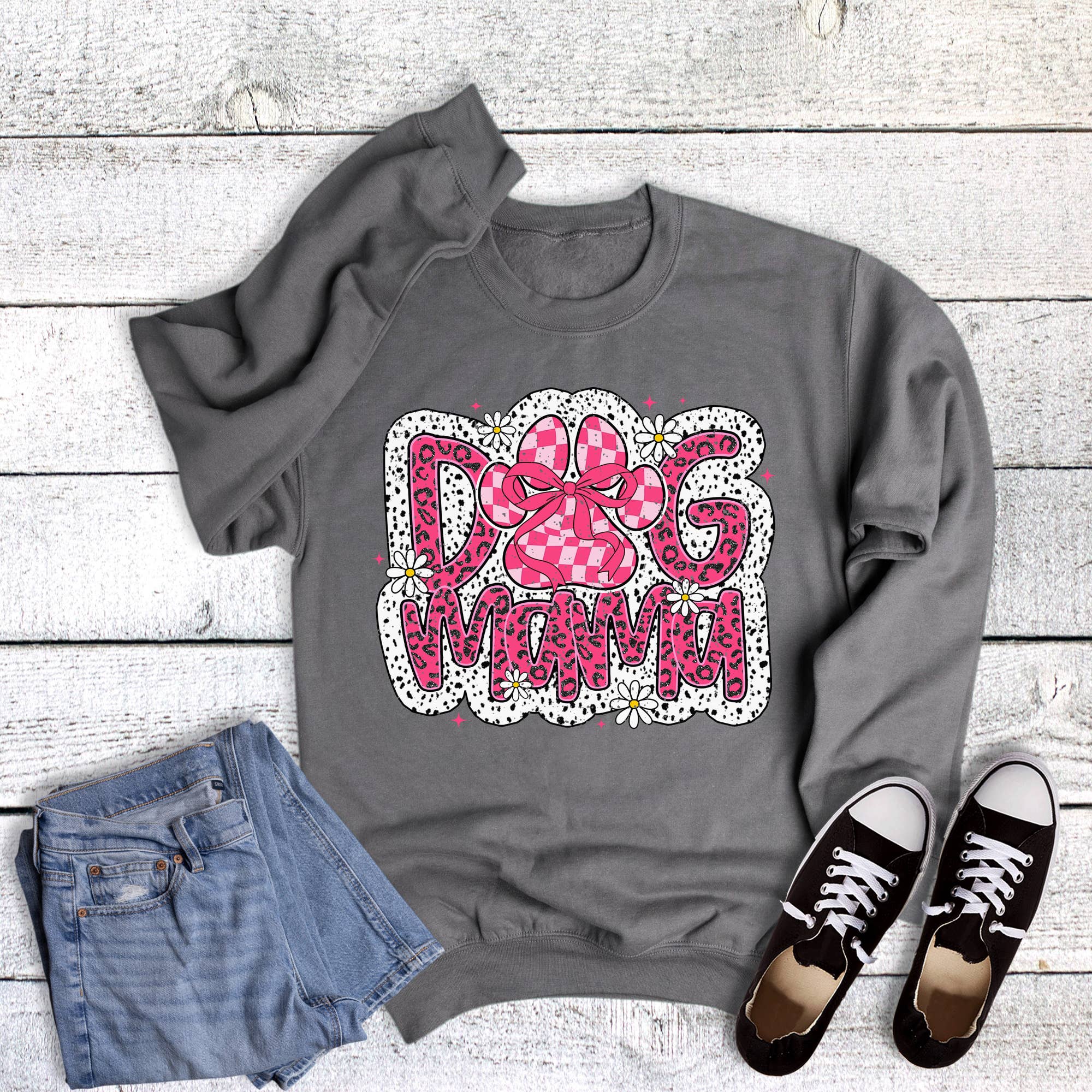 Pets Coquette Leopard Dog Mama Sweatshirt T-Shirts, Hoodie | PodTeesHub.com