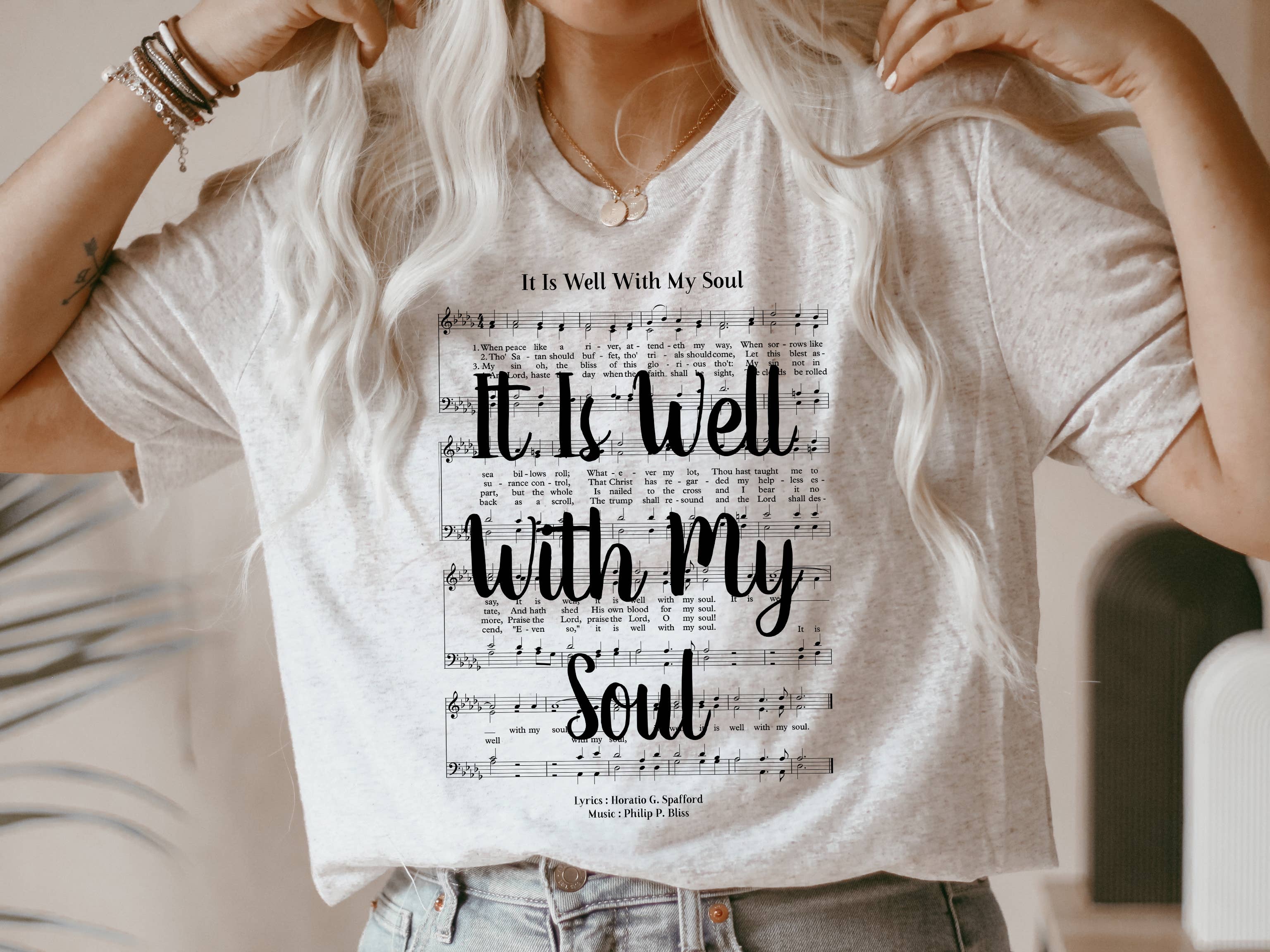 It Is Well with My Soul Hymn T-Shirt Hoodie, Sweatshirt | PodTeesHub.com
