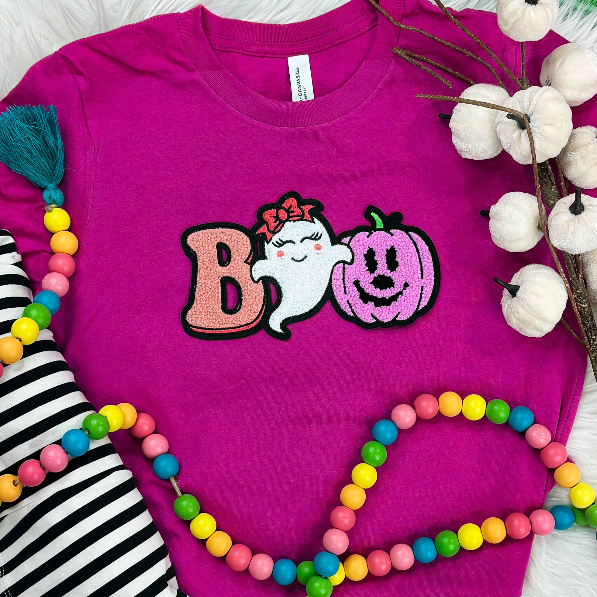 Girly Boo Chenille Patch Youth Berry Everyday Tee Hoodie, Sweatshirt | PodTeesHub.com