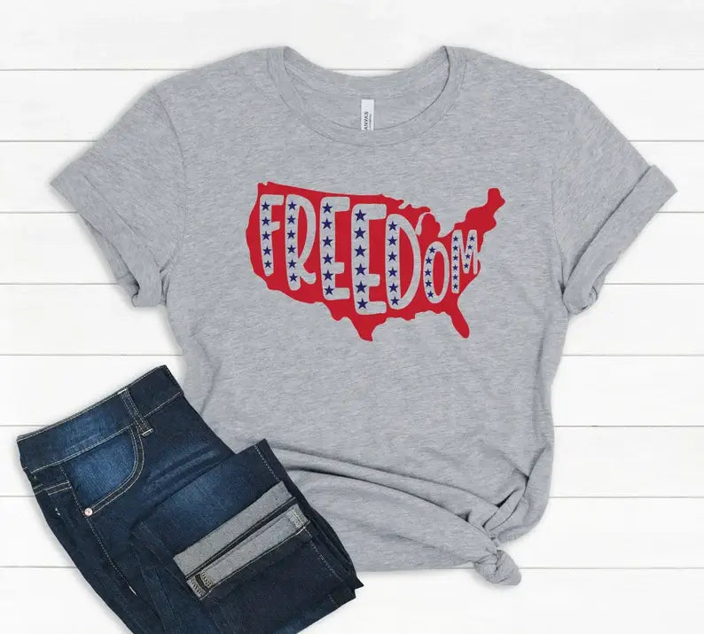 Freedom USA Map T-Shirt Hoodie, Sweatshirt | PodTeesHub.com