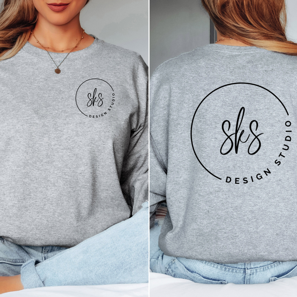 Custom Logo | Unisex Long Sleeve Shirt [Gildan] Hoodie, Sweatshirt | PodTeesHub.com