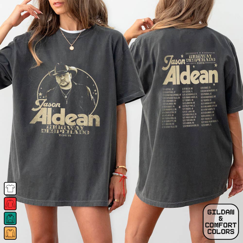 Jason Aldean Highway Desperado Tour T-Shirt Hoodie, Sweatshirt | PodTeesHub.com