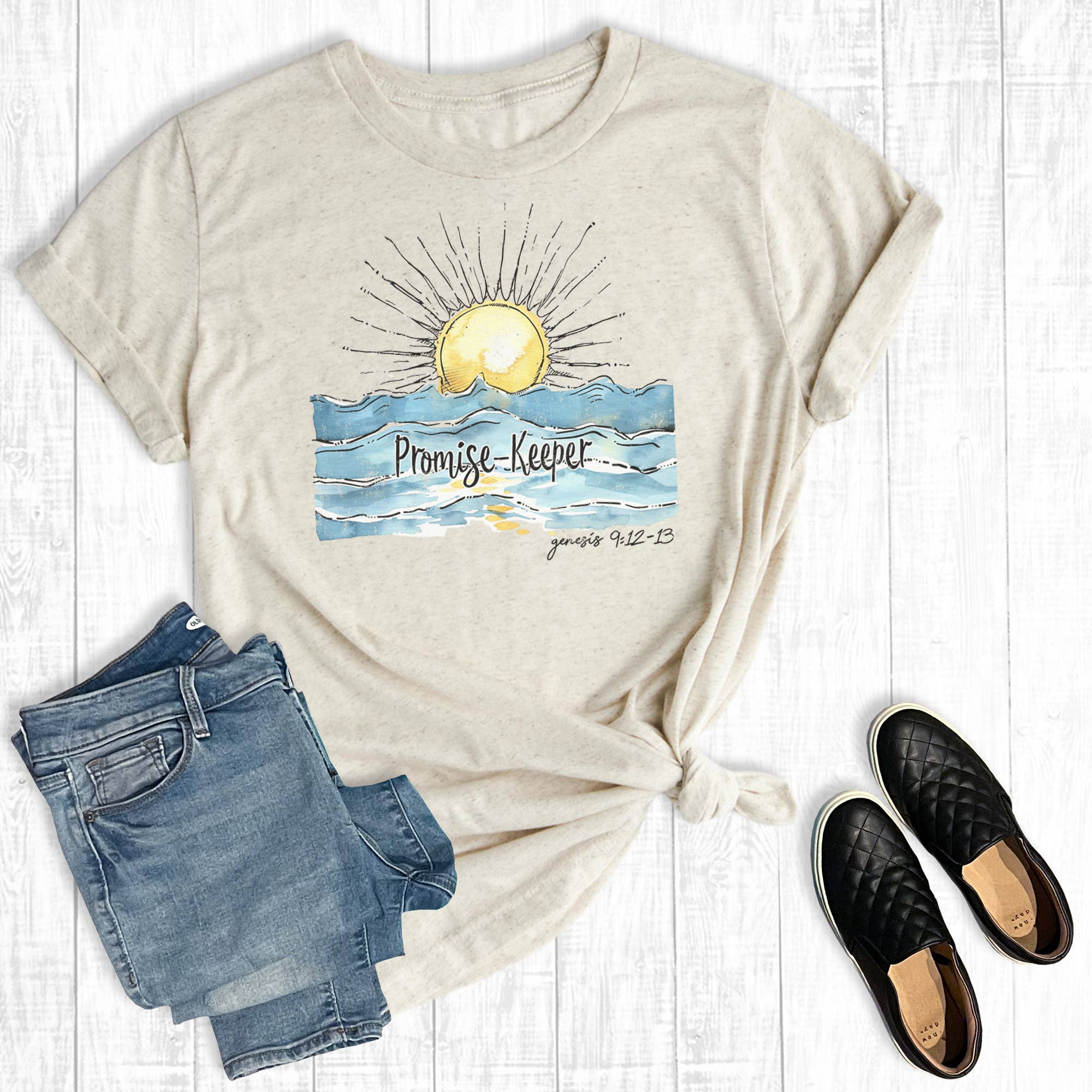 Faith Sunset Promise Keeper Graphic Tee Hoodie, Sweatshirt | PodTeesHub.com