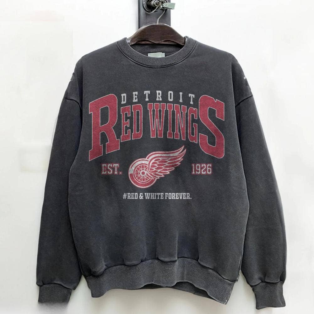 Detroit Red Wings Vintage Ice Hockey Team Sweatshirt T-Shirts, Hoodie | PodTeesHub.com
