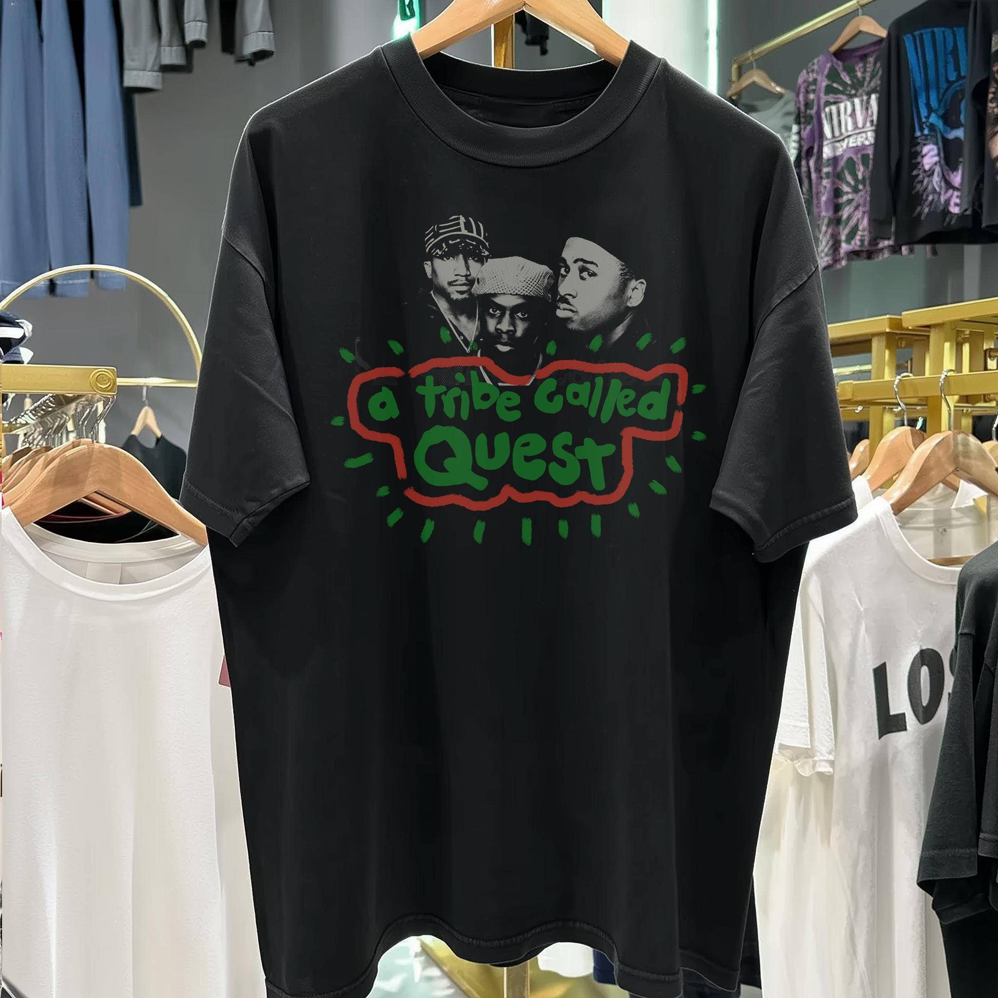 Vintage 90s Hip Hop Tribe Called Quest Tee Hoodie, Sweatshirt | PodTeesHub.com