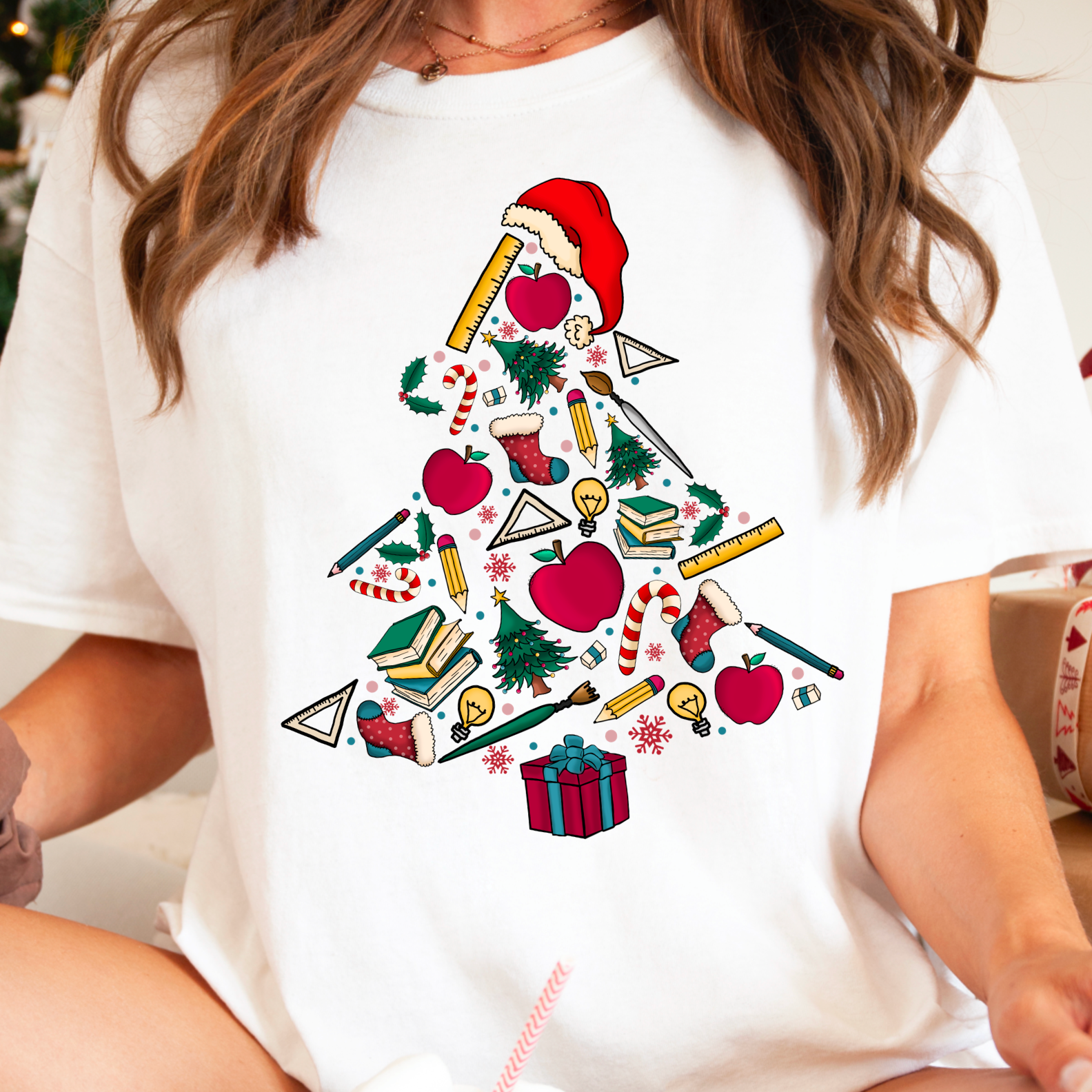 Teacher Christmas Gildan Graphic Tee Hoodie, Sweatshirt | PodTeesHub.com