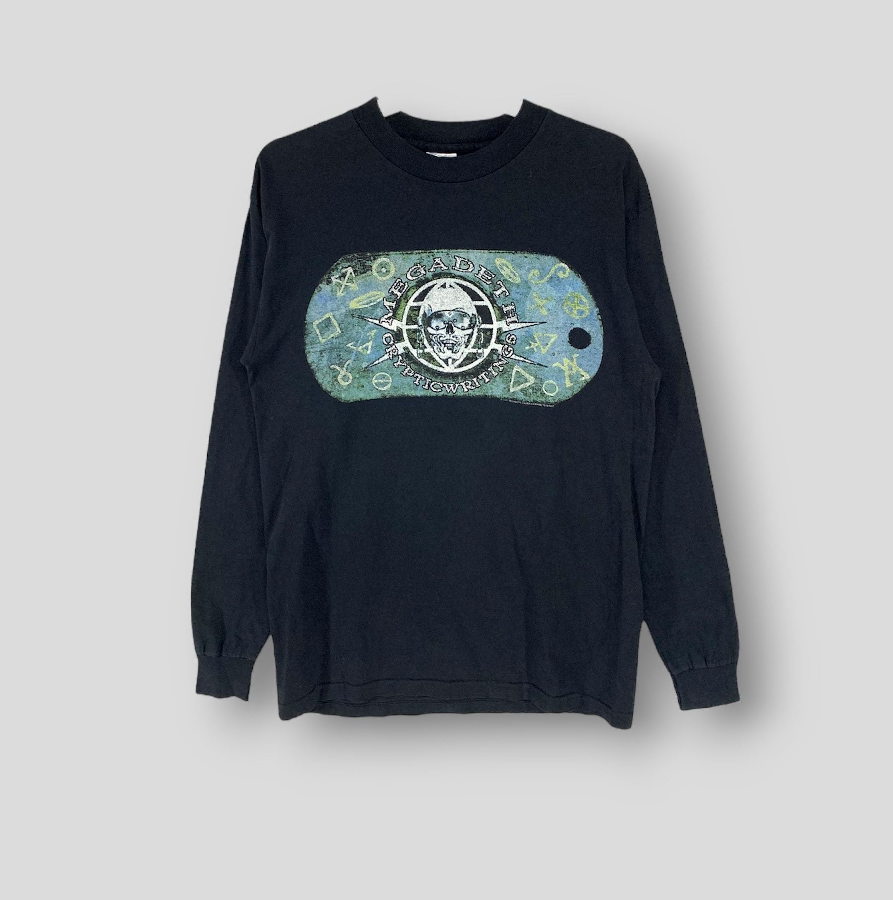 Vintage 90s Megadeth Cryptic Writings World Tour Tshirt Hoodie, Sweatshirt | PodTeesHub.com