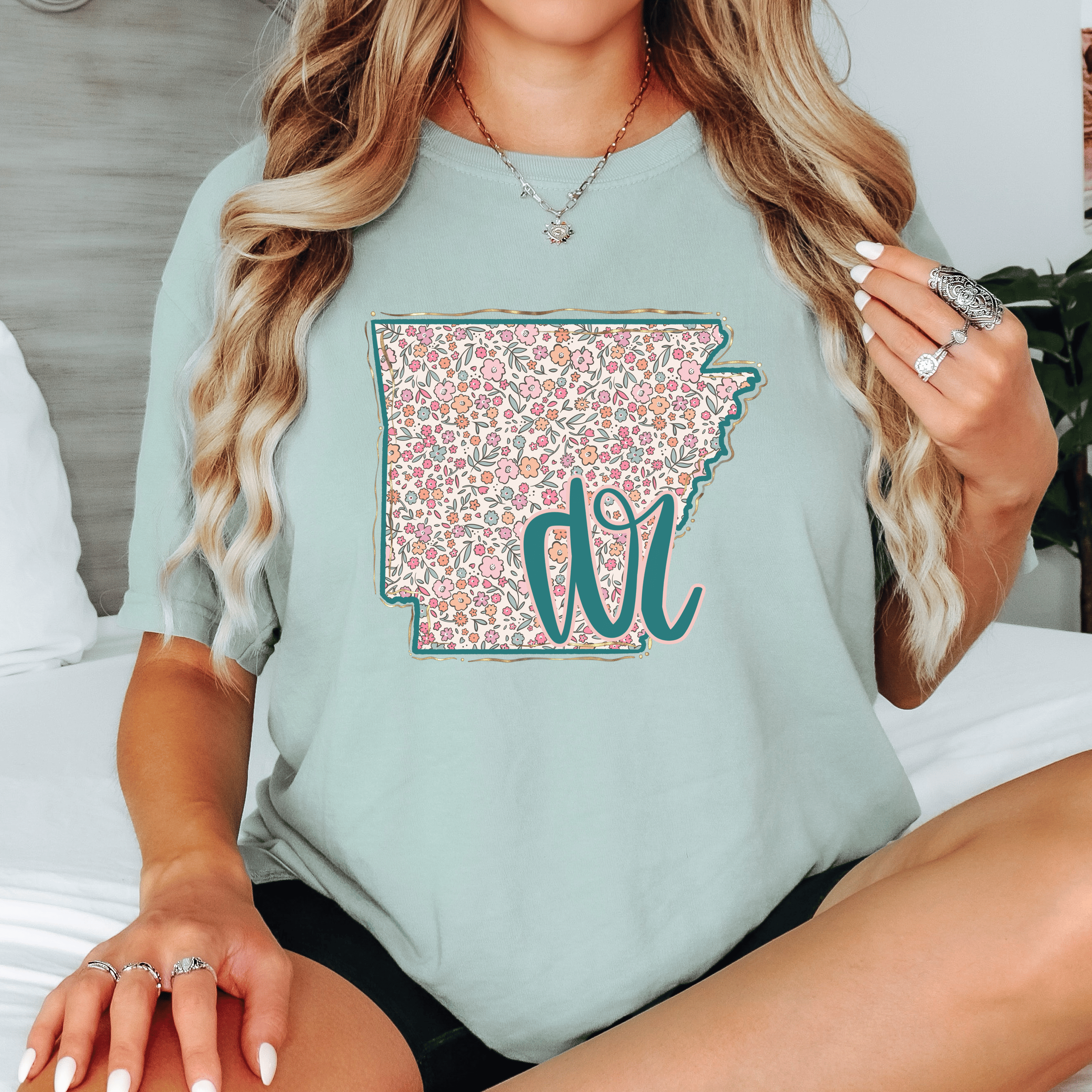 Arkansas Spring Floral Tee Hoodie, Sweatshirt | PodTeesHub.com