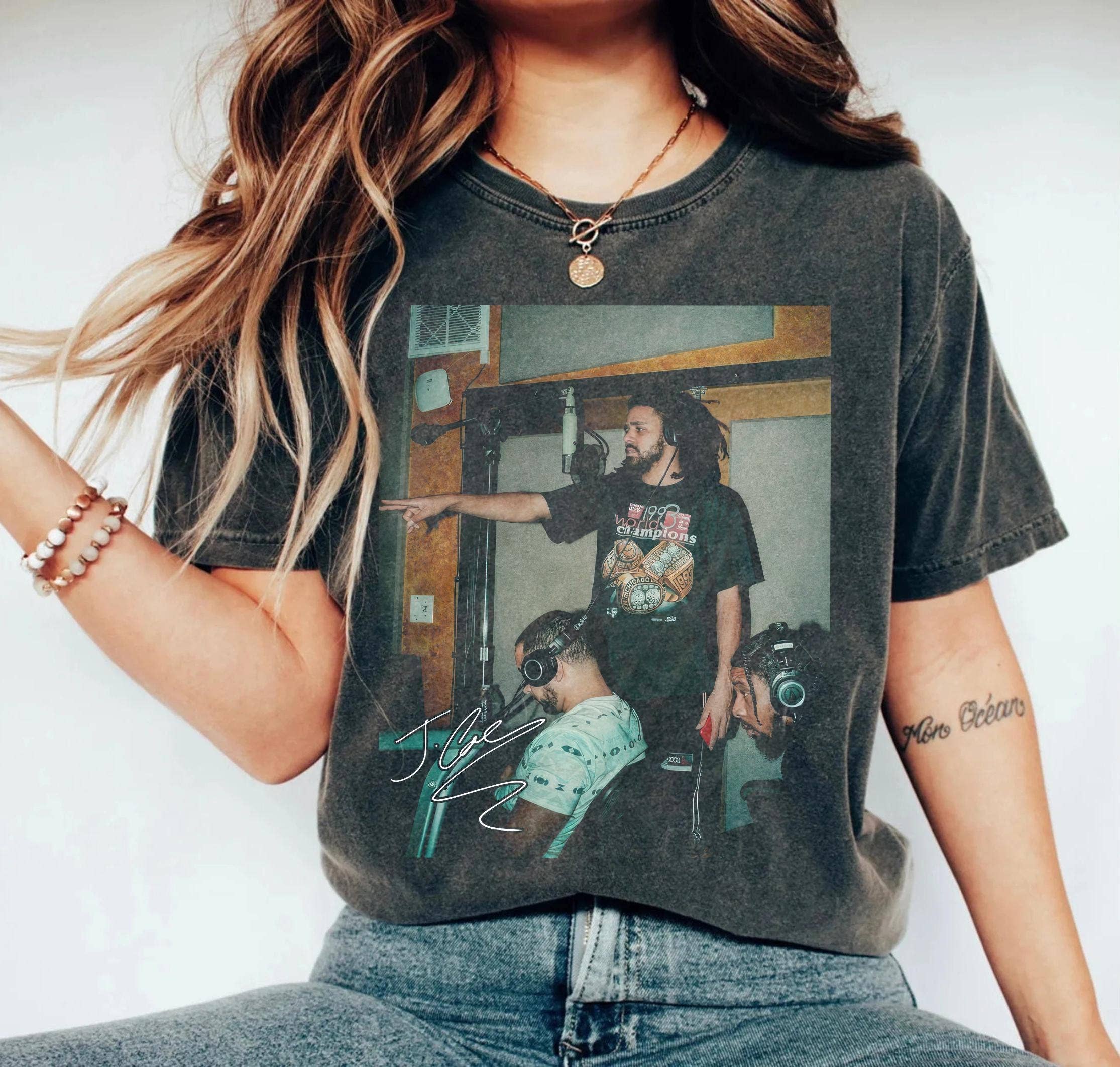 Vintage J Cole Tee, Hip Hop T-Shirt For Women and Men Hoodie, Sweatshirt | PodTeesHub.com