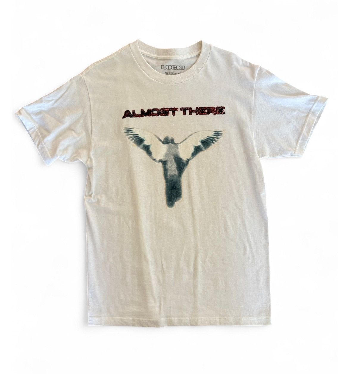 Rap Tees Lucki Almost There Angel White Tee Hoodie, Sweatshirt | PodTeesHub.com