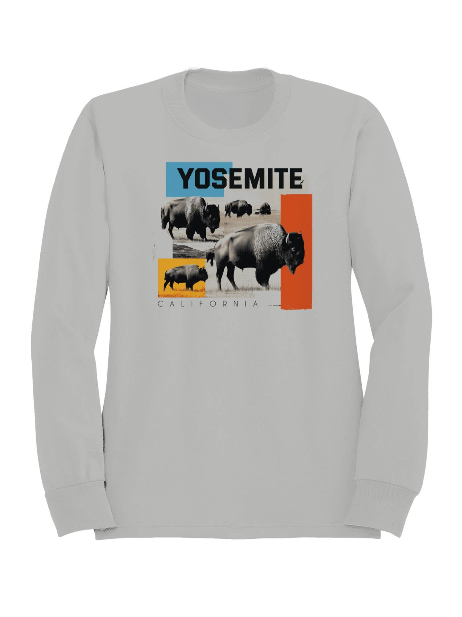 Yosemite Bison Landscape Art Men's Sweatshirt T-Shirts, Hoodie | PodTeesHub.com