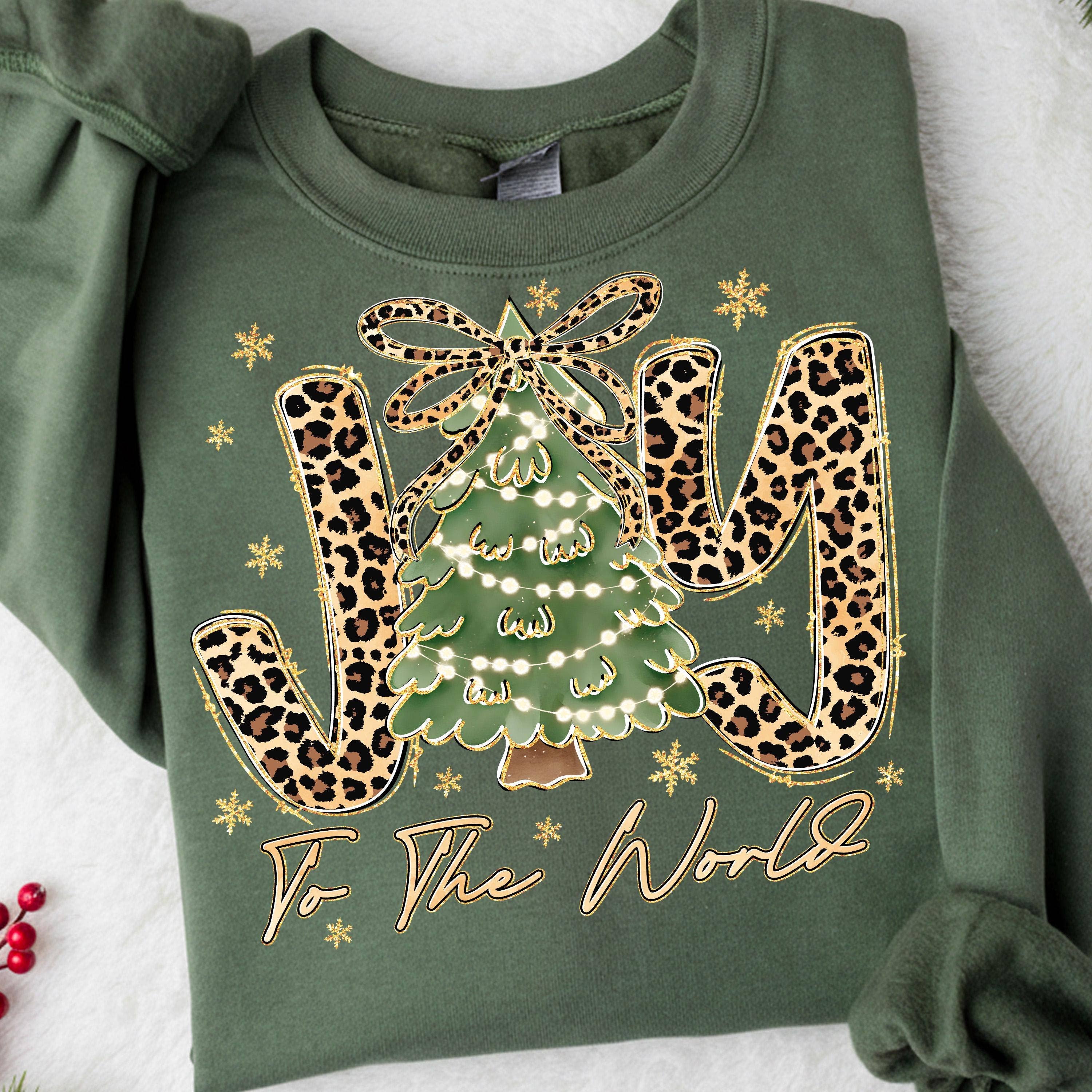 Jesus Is the Reason Leopard Christmas Tree Sweater T-Shirts, Hoodie, Sweatshirt | PodTeesHub.com