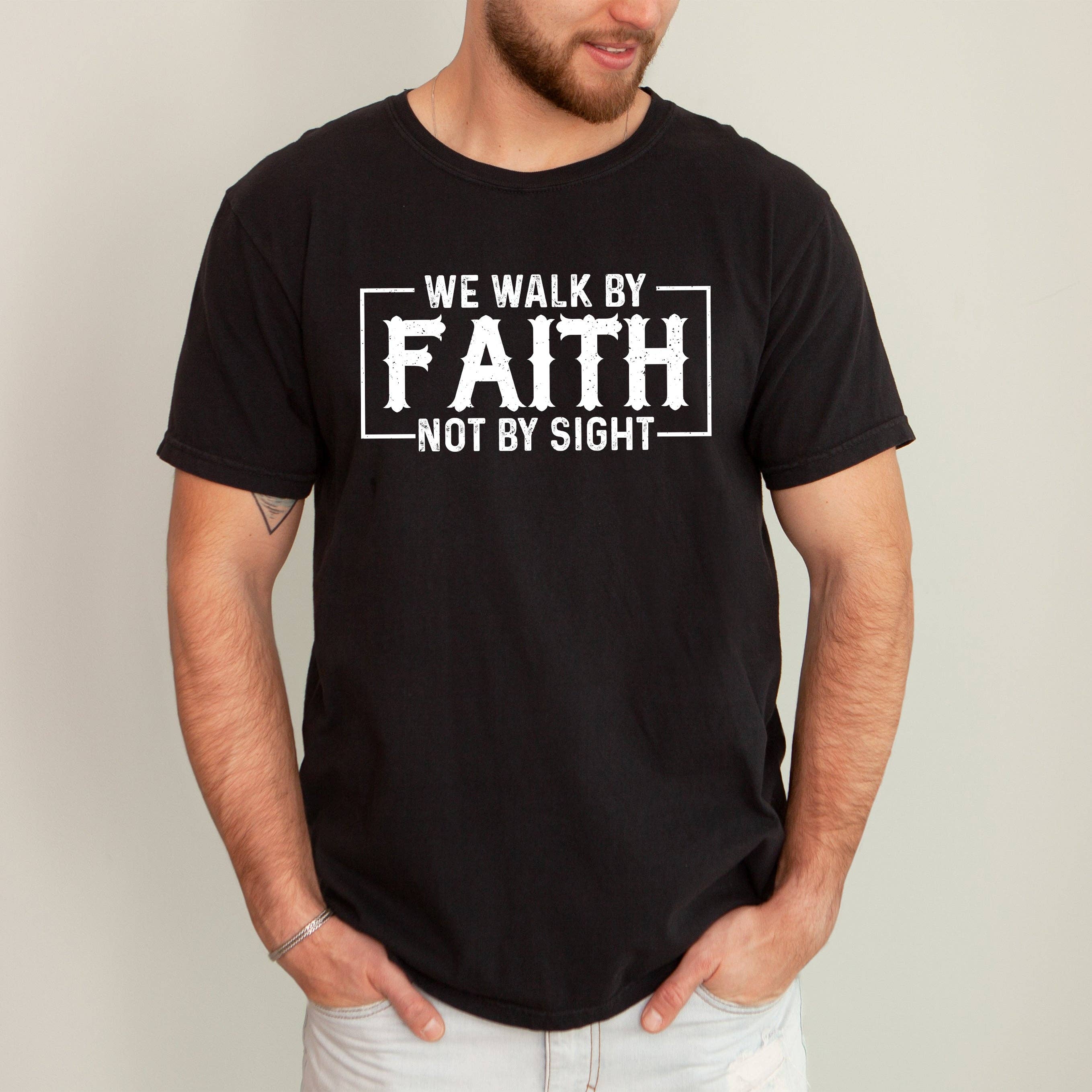 We Walk By Faith, Not By Sight, Jesus, Religious Tshirt Hoodie, Sweatshirt | PodTeesHub.com