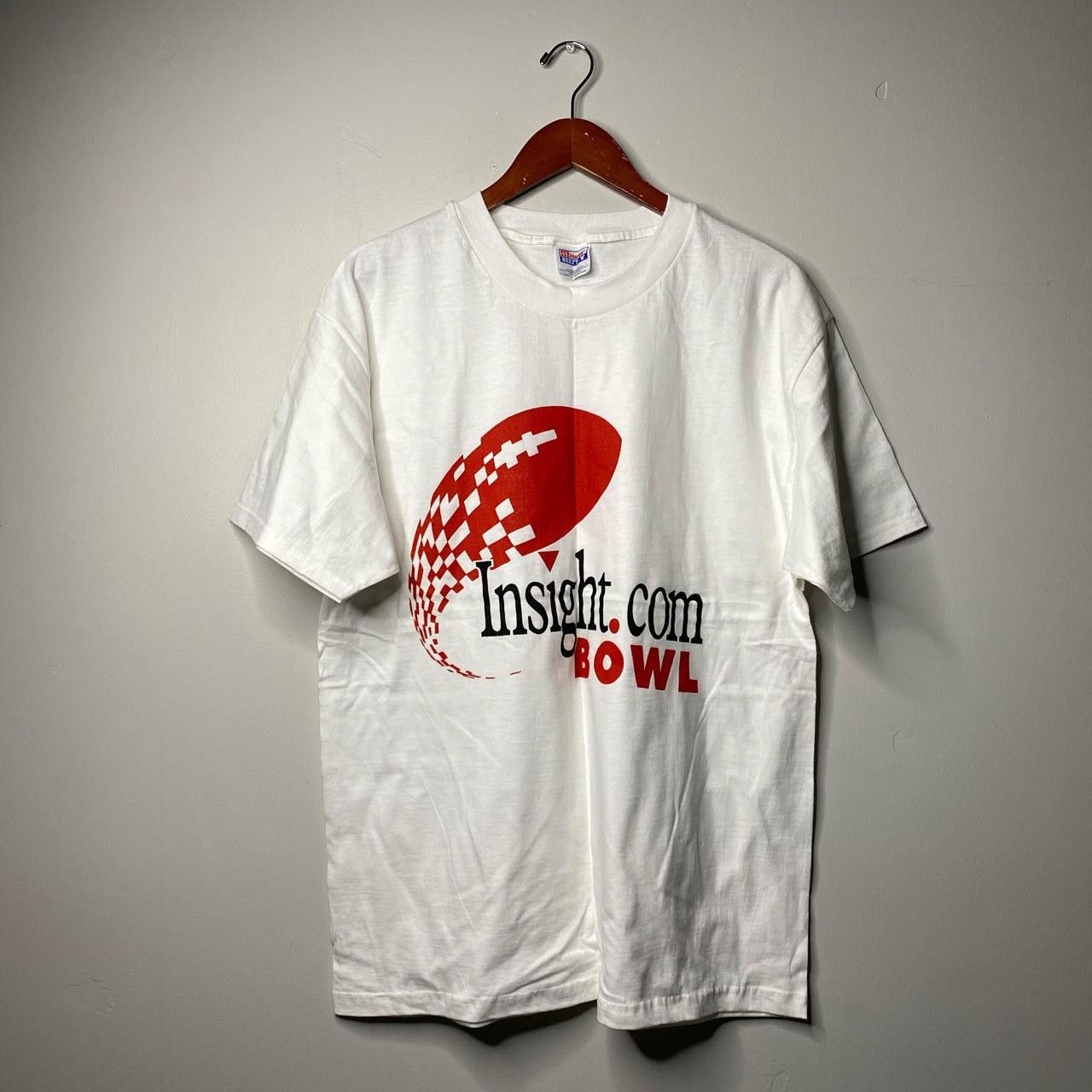 Y2k Vintage White And Red T Shirt Inside Com Size Large Hoodie, Sweatshirt | PodTeesHub.com