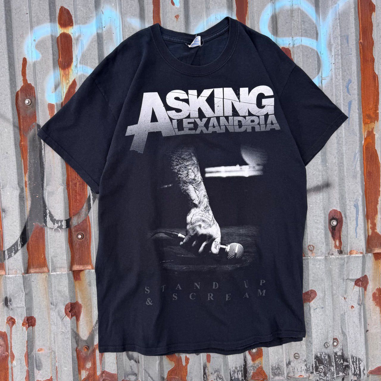 Band Tees Vintage 00s Asking Alexandria Rock Band Tee Y2k Og Rare Hype Hoodie, Sweatshirt | PodTeesHub.com