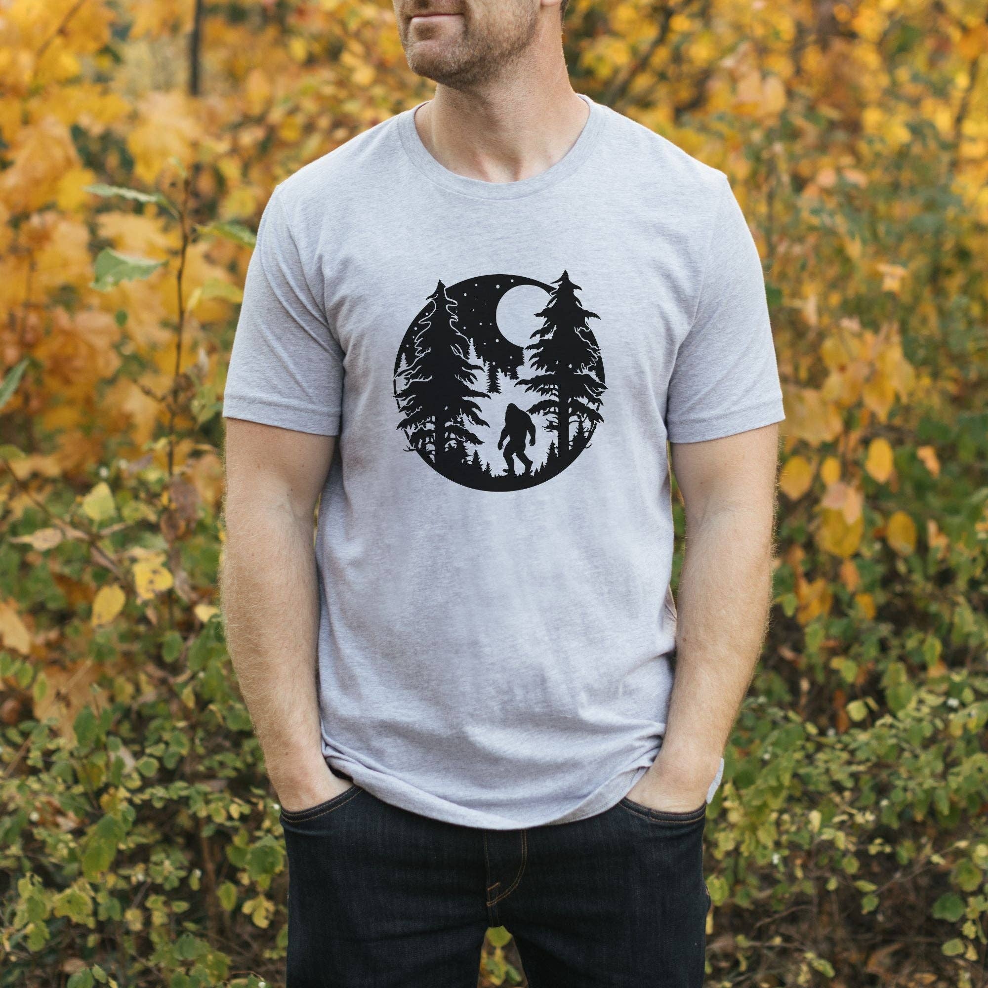 Bigfoot Hiking Shirt For Men *Unisex Fit*188 Hoodie, Sweatshirt | PodTeesHub.com