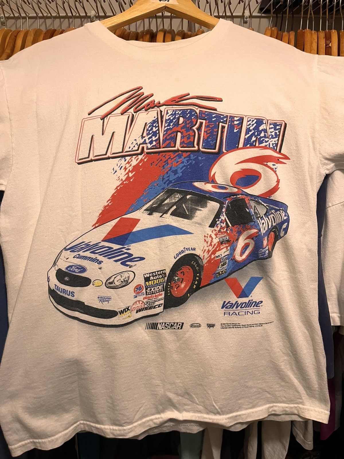 Nascar X Vintage 90s Mark Martin Double Sided Racing Tee Hoodie, Sweatshirt | PodTeesHub.com