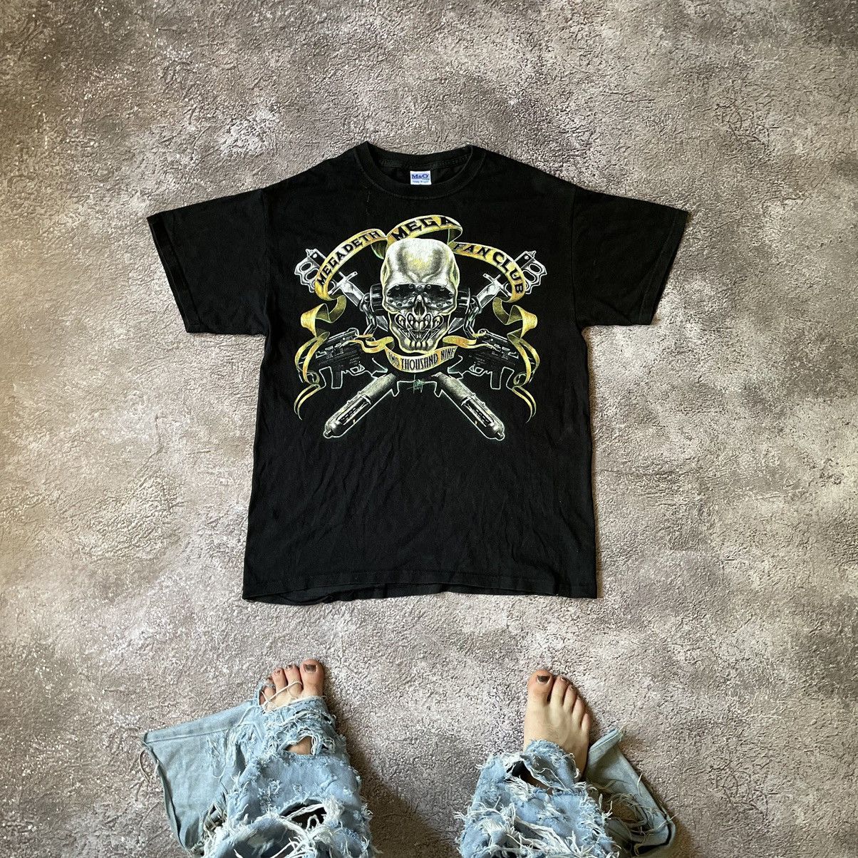 Vintage 90s Megadeath Fan Club Skeleton Promo Band Tee Y2k Hoodie, Sweatshirt | PodTeesHub.com