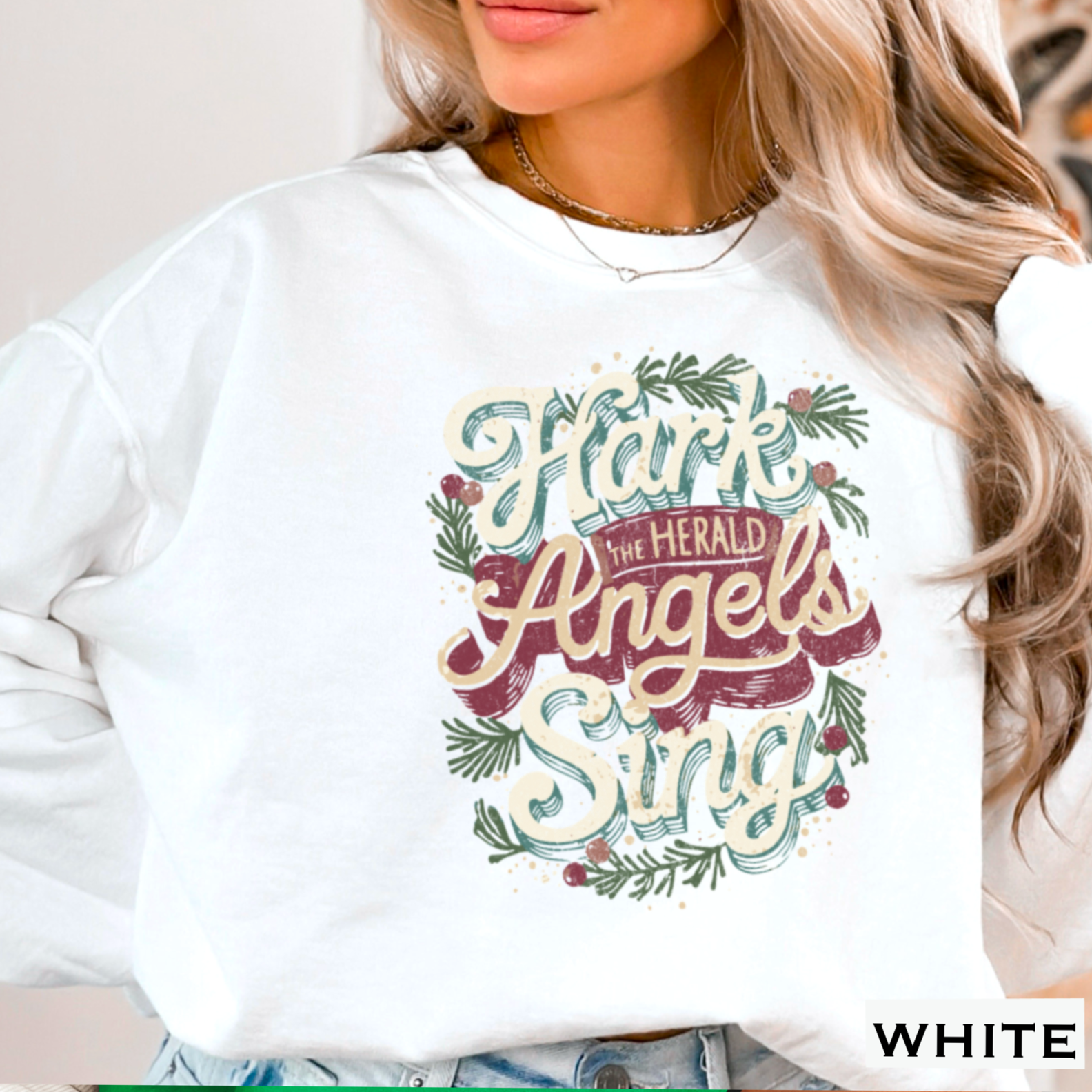 Hark the Herald Angels Sing Christmas Sweatshirt | Gildan T-Shirts, Hoodie | PodTeesHub.com