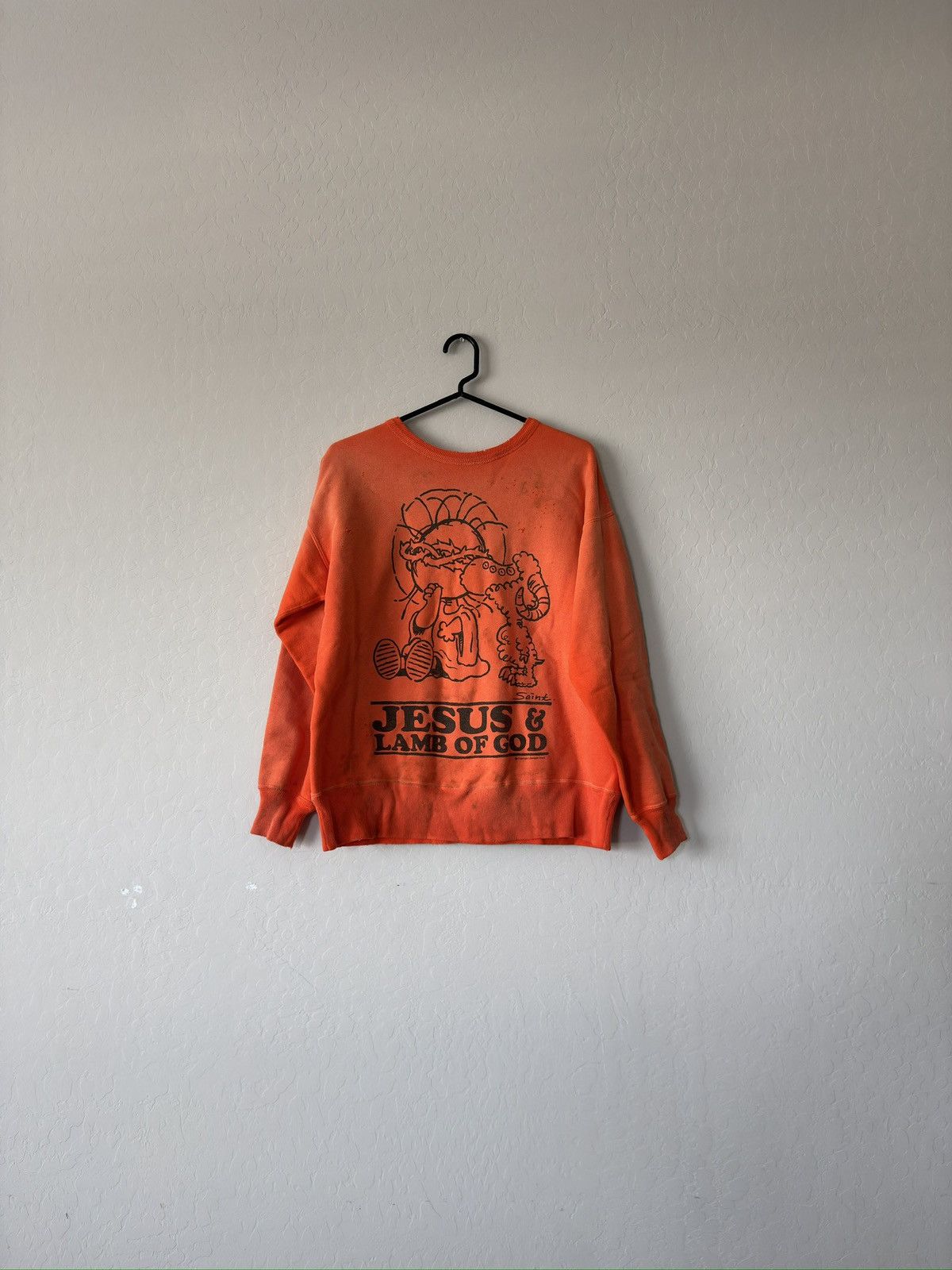 Saint Michael Deleting Final S750 Jesus Lamb Of God Crewneck Shirt Hoodie, Sweatshirt | PodTeesHub.com