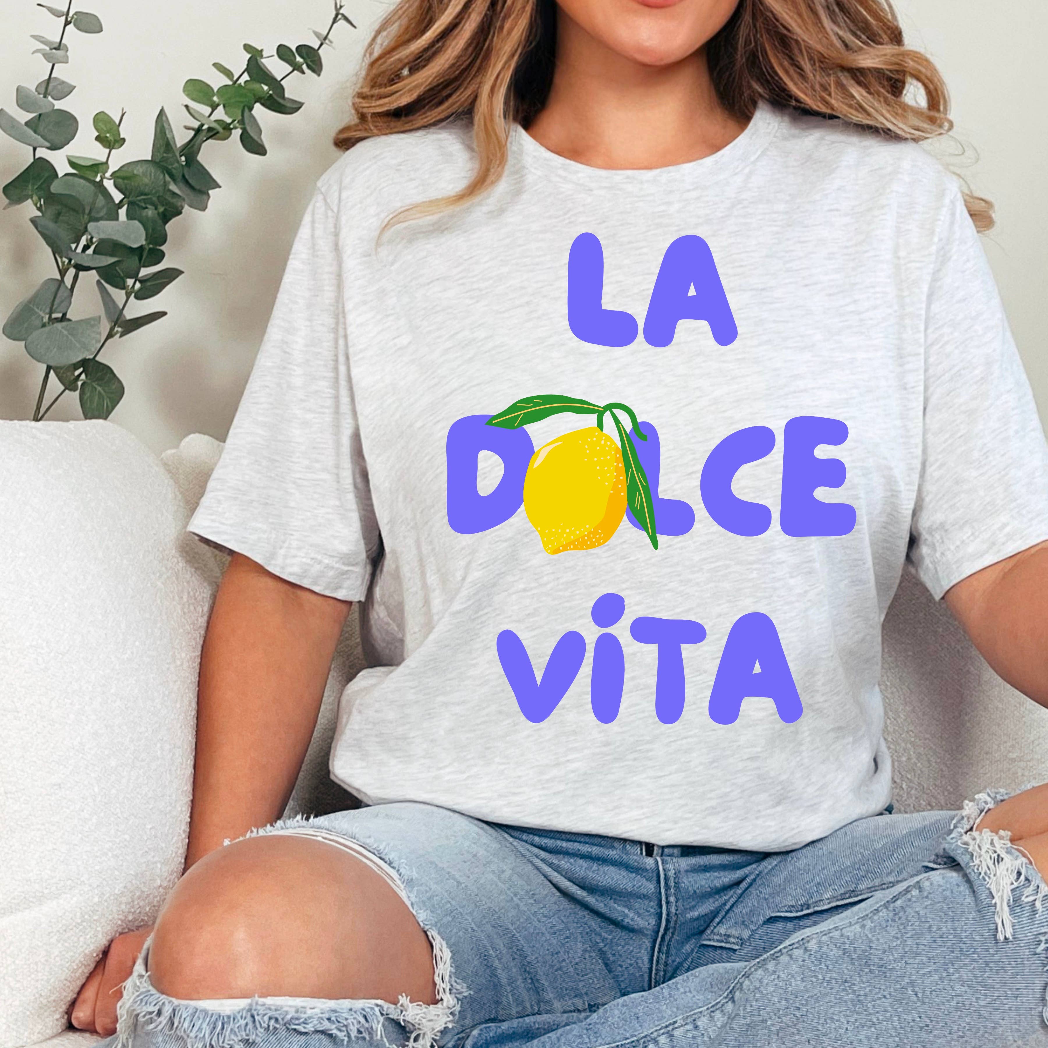 La Dolce Vita Lemon Spring 2025 Graphic Tee | Gildan Hoodie, Sweatshirt | PodTeesHub.com