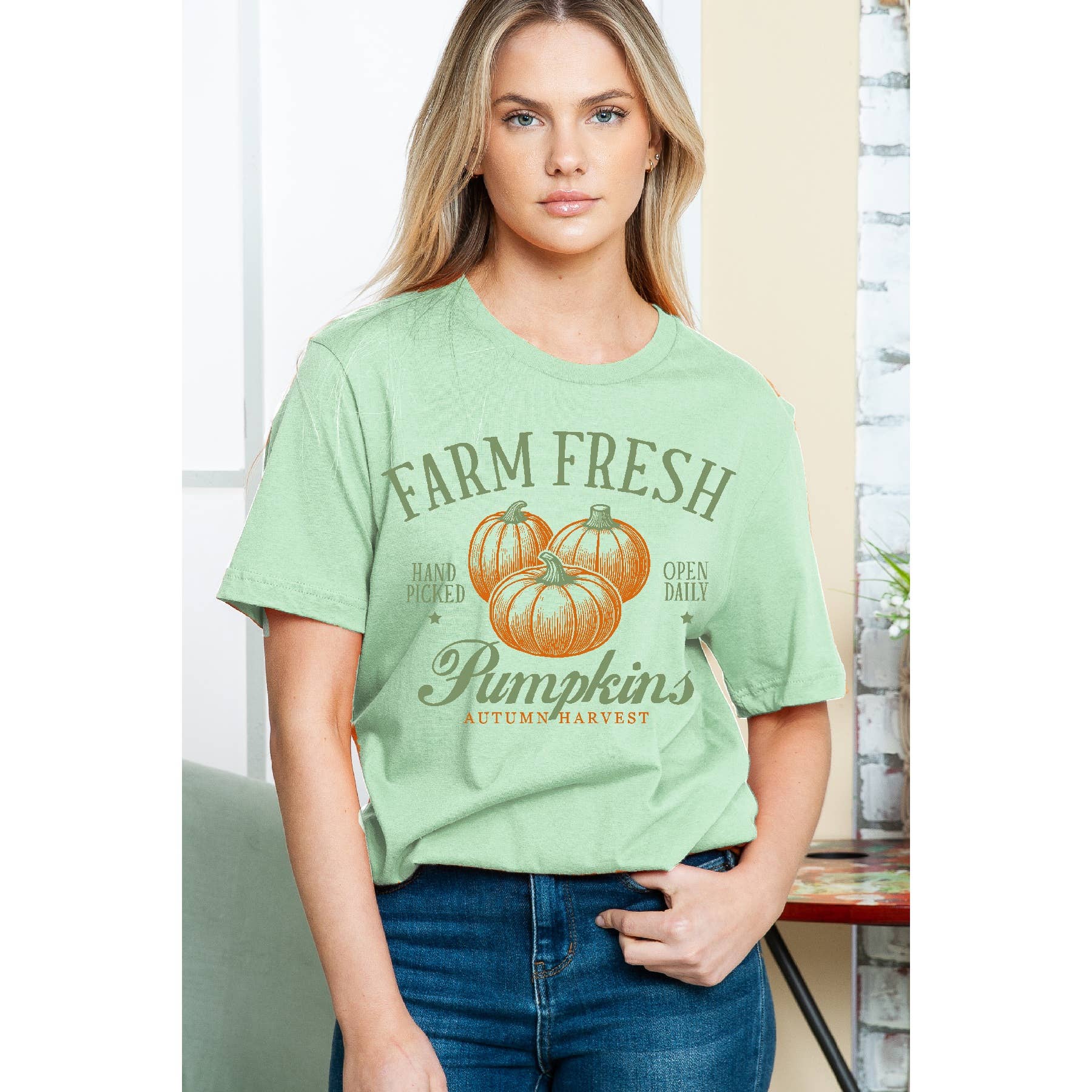 Farm Fresh Pumpkins Short Sleeve Tee Hoodie, Sweatshirt | PodTeesHub.com