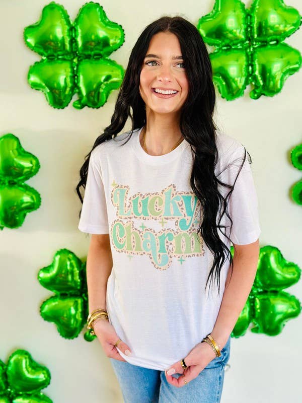 Lucky Charm Leopard Sparkle Tee Hoodie, Sweatshirt | PodTeesHub.com