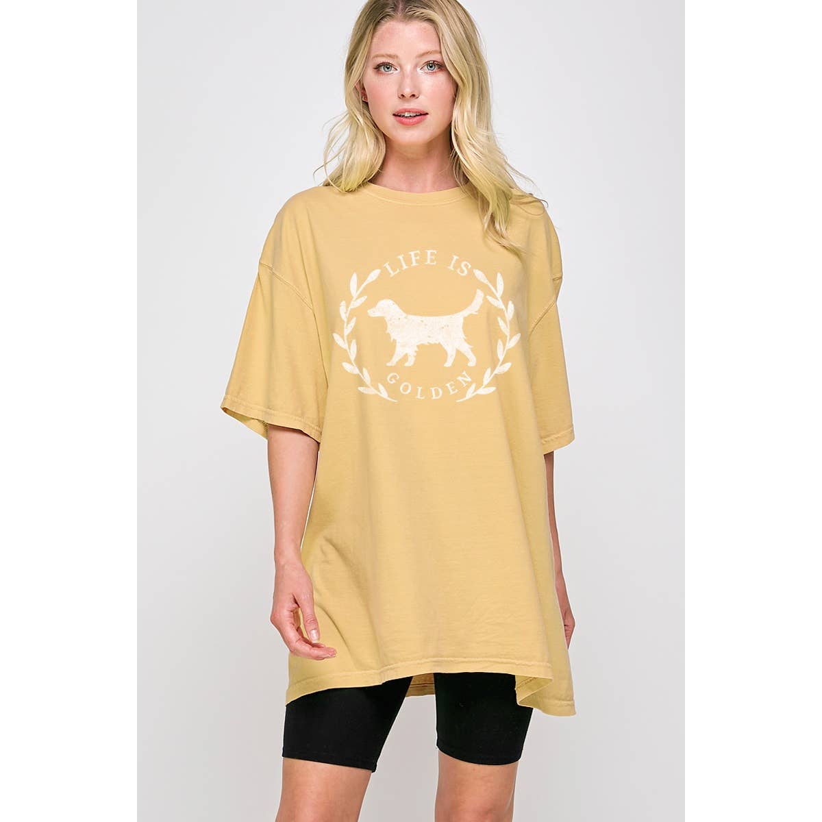 Life Is Golden Vintage Graphic Oversized Tee Hoodie, Sweatshirt | PodTeesHub.com