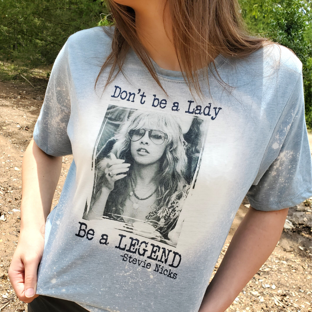 Retro Band T-Shirt Don't Be A Lady Be A Legend Graphic Tee Hoodie, Sweatshirt | PodTeesHub.com