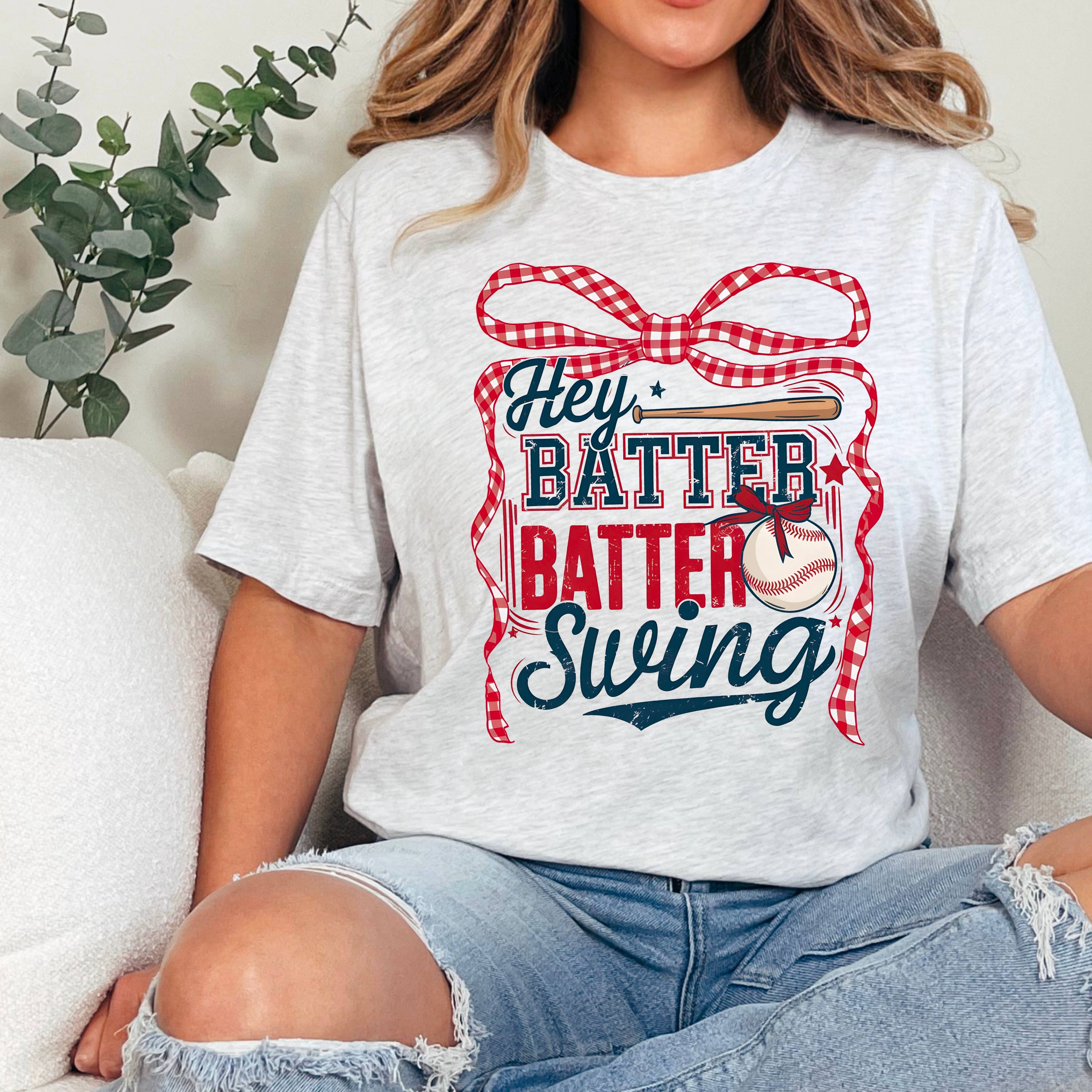 Hey Batter Batter Baseball  Graphic Tee  |  Gildan Hoodie, Sweatshirt | PodTeesHub.com