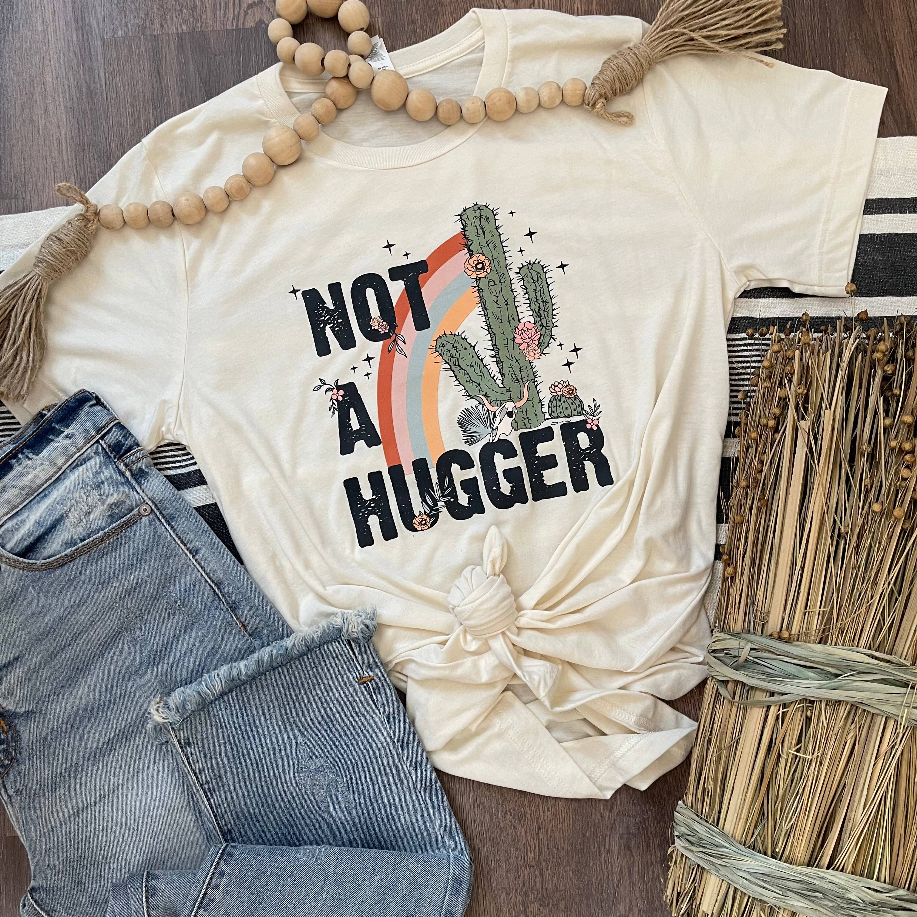 Not A Hugger Tee Hoodie, Sweatshirt | PodTeesHub.com