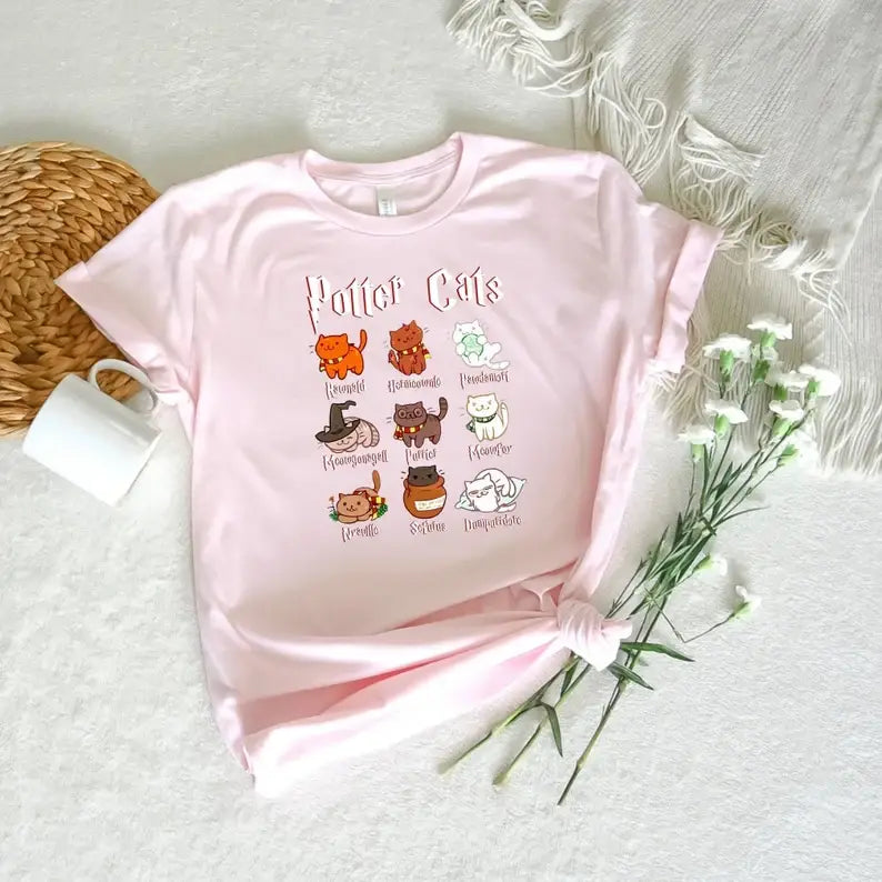 Potter Cats T-Shirt Hoodie, Sweatshirt | PodTeesHub.com
