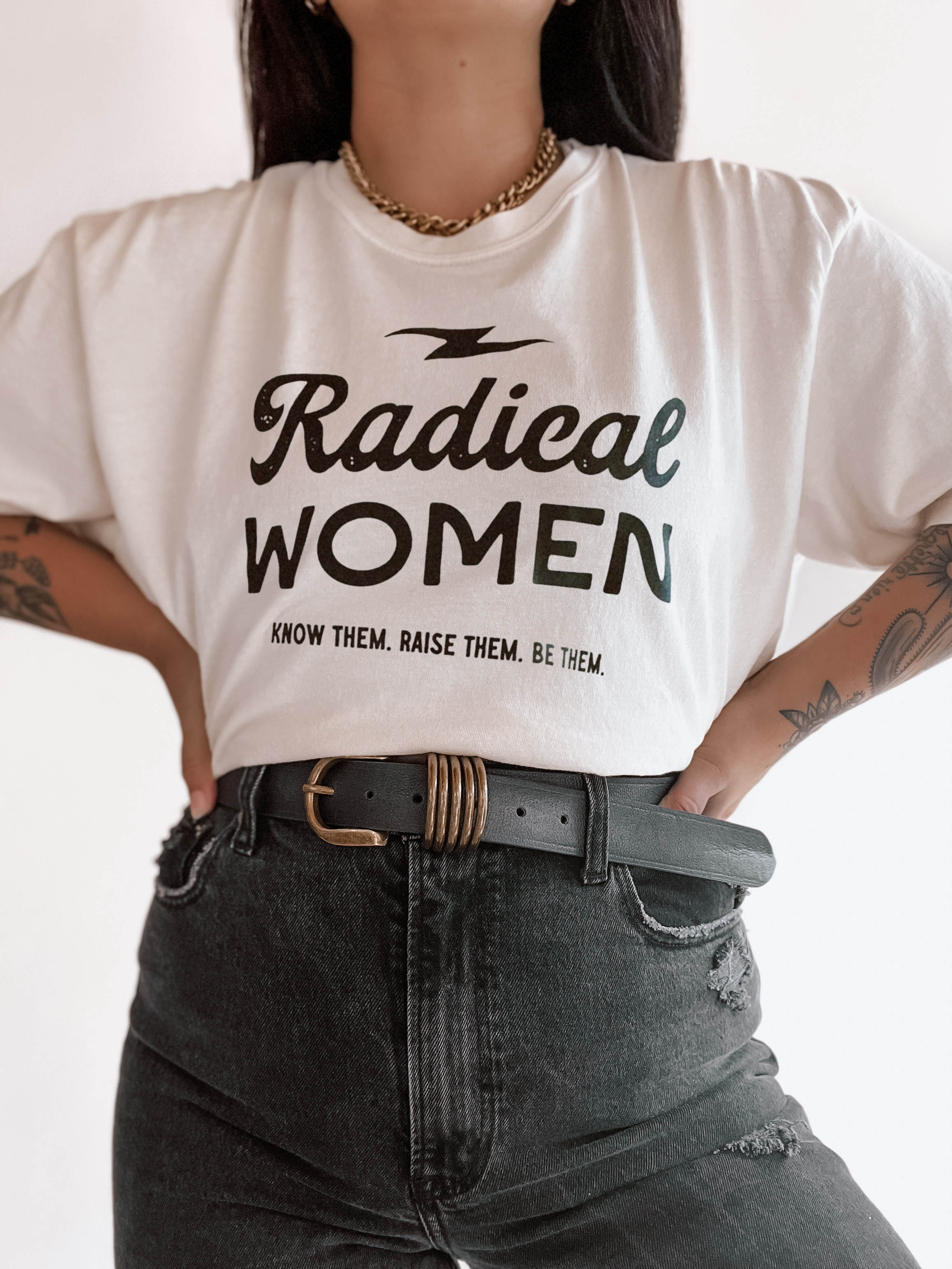 Radical Women Feminist Graphic Tee - Ivory Hoodie, Sweatshirt | PodTeesHub.com