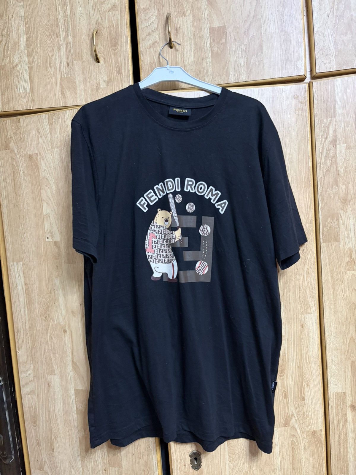 Fendi Monogram Baseball Bear Graphic Tee Hoodie, Sweatshirt | PodTeesHub.com
