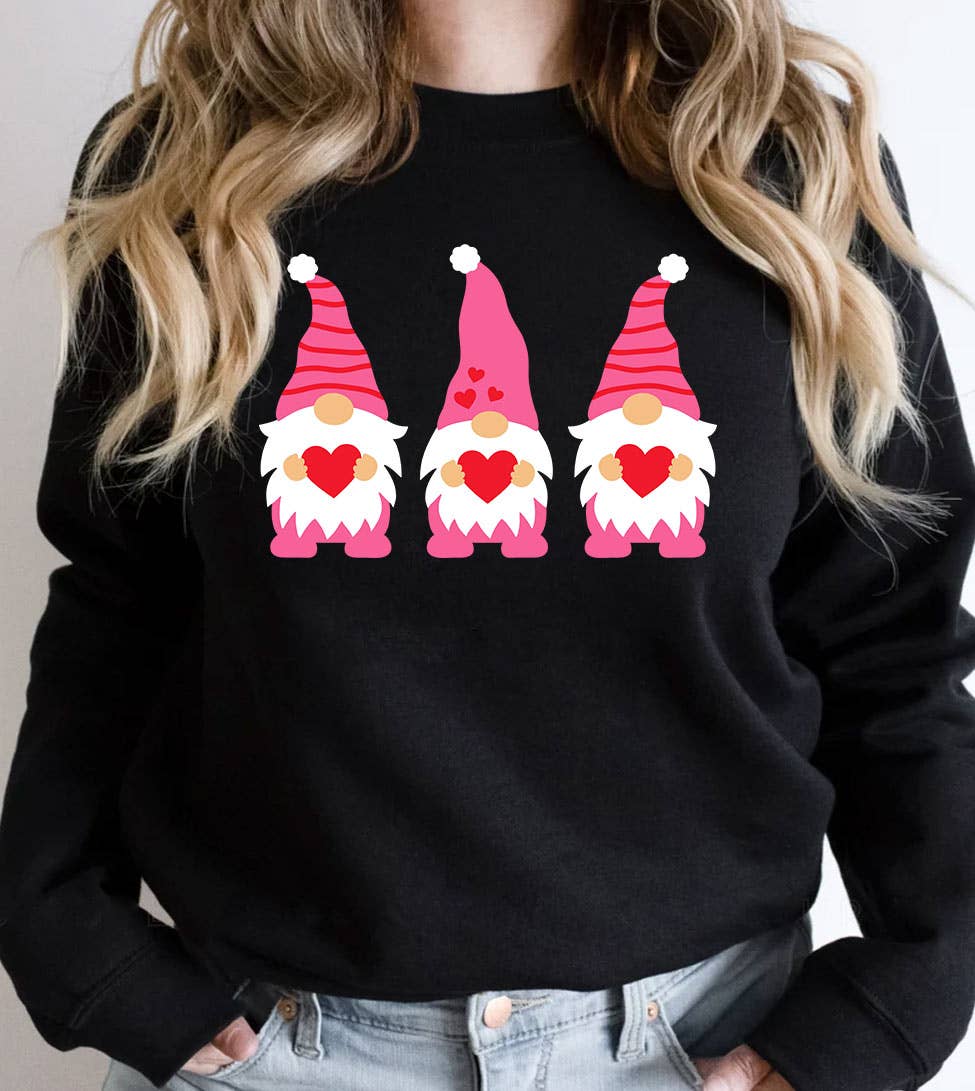Gnome Valentine - Valentine's Day Gnome Heart Fun Sweatshirt T-Shirts, Hoodie | PodTeesHub.com