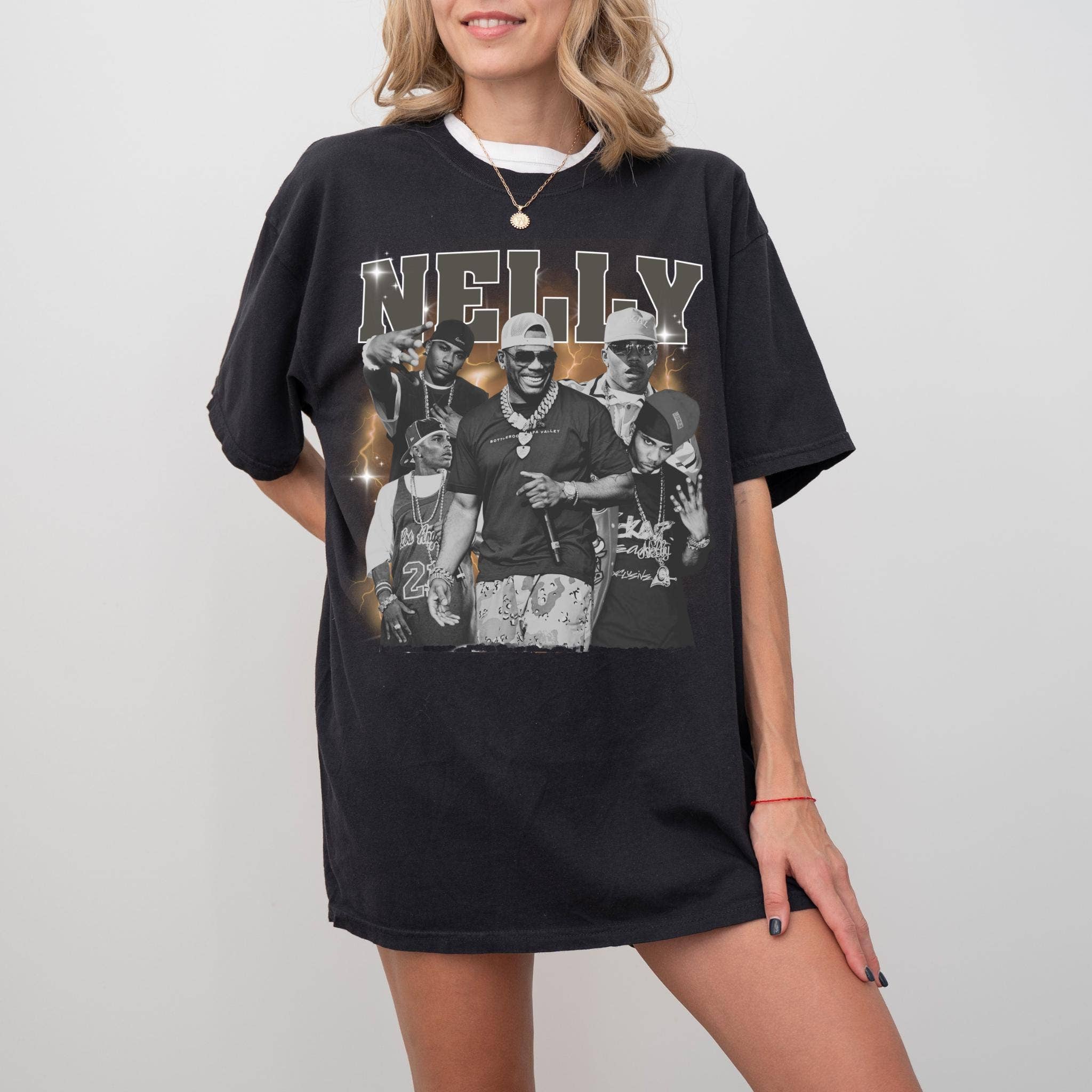 Vintage Nelly Rap Tee 90s Hip Hop Graphic T-Shirt Hoodie, Sweatshirt | PodTeesHub.com