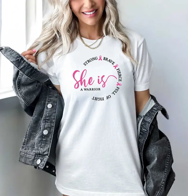 She Is A Warrior T-Shirt Hoodie, Sweatshirt | PodTeesHub.com
