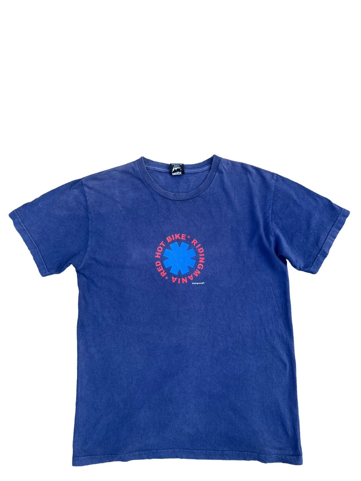 Vintage Vtg 90s Riding Mania Red Hot Bike Rhcp Logo Sun Faded Tee Hoodie, Sweatshirt | PodTeesHub.com