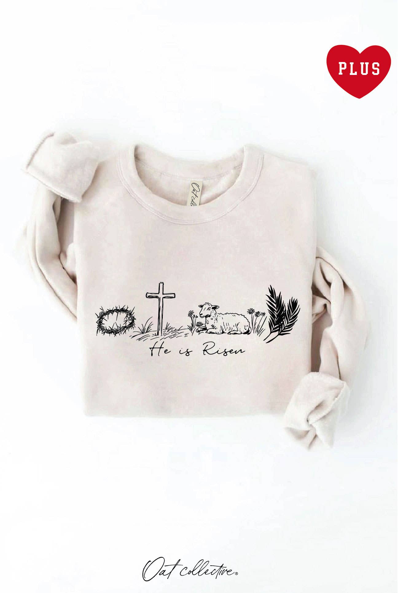 He Is Risen Icons Plus Graphic Sweatshirt T-Shirts, Hoodie | PodTeesHub.com