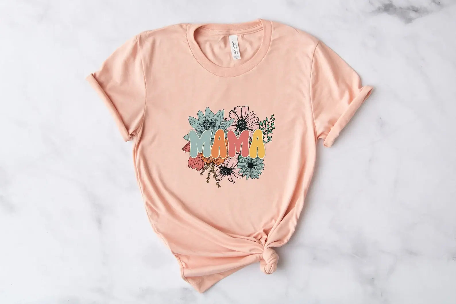 Retro Floral Mama T-Shirt Hoodie, Sweatshirt | PodTeesHub.com