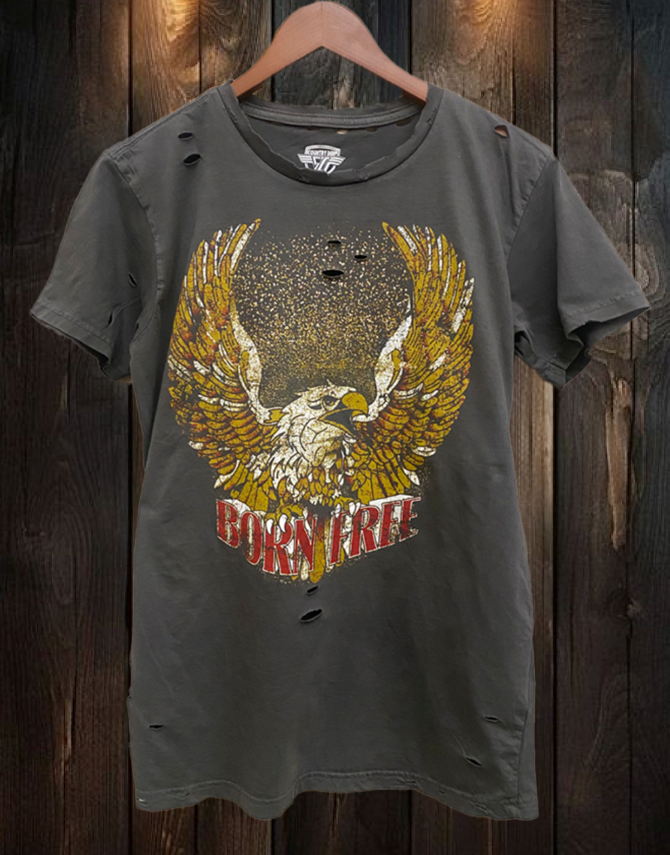 Born Free Distressed Boyfriend Unisex T Shirt Hoodie, Sweatshirt | PodTeesHub.com