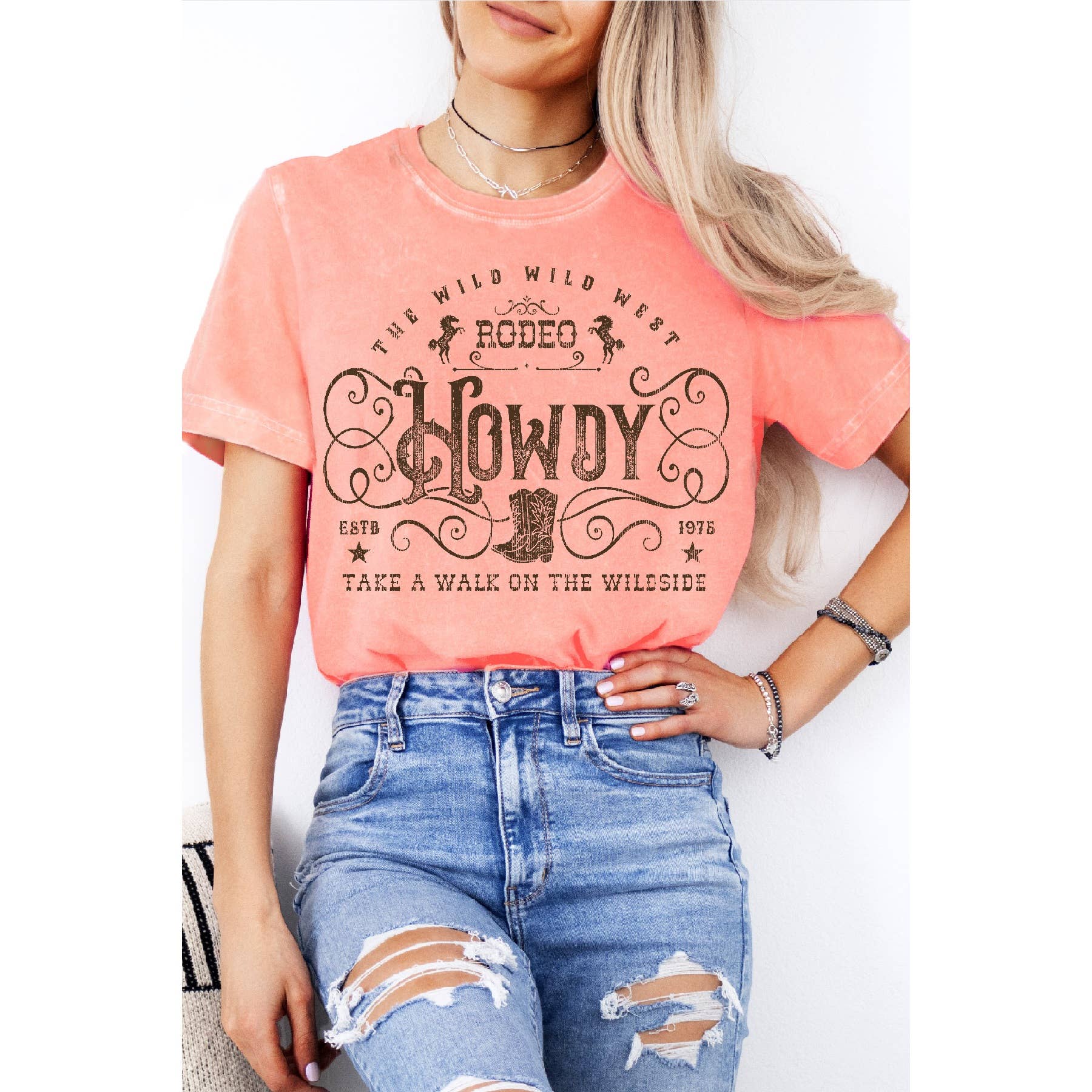 Howdy Rodeo - Mineral Wash T Shirt Hoodie, Sweatshirt | PodTeesHub.com