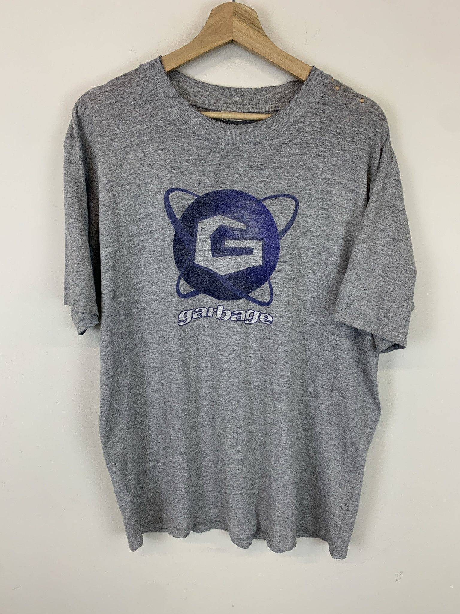 Vintage Distressed Garbage I Think Im Paranoid Riot Grrl 1990s Grunge Tee Size L Hoodie, Sweatshirt | PodTeesHub.com